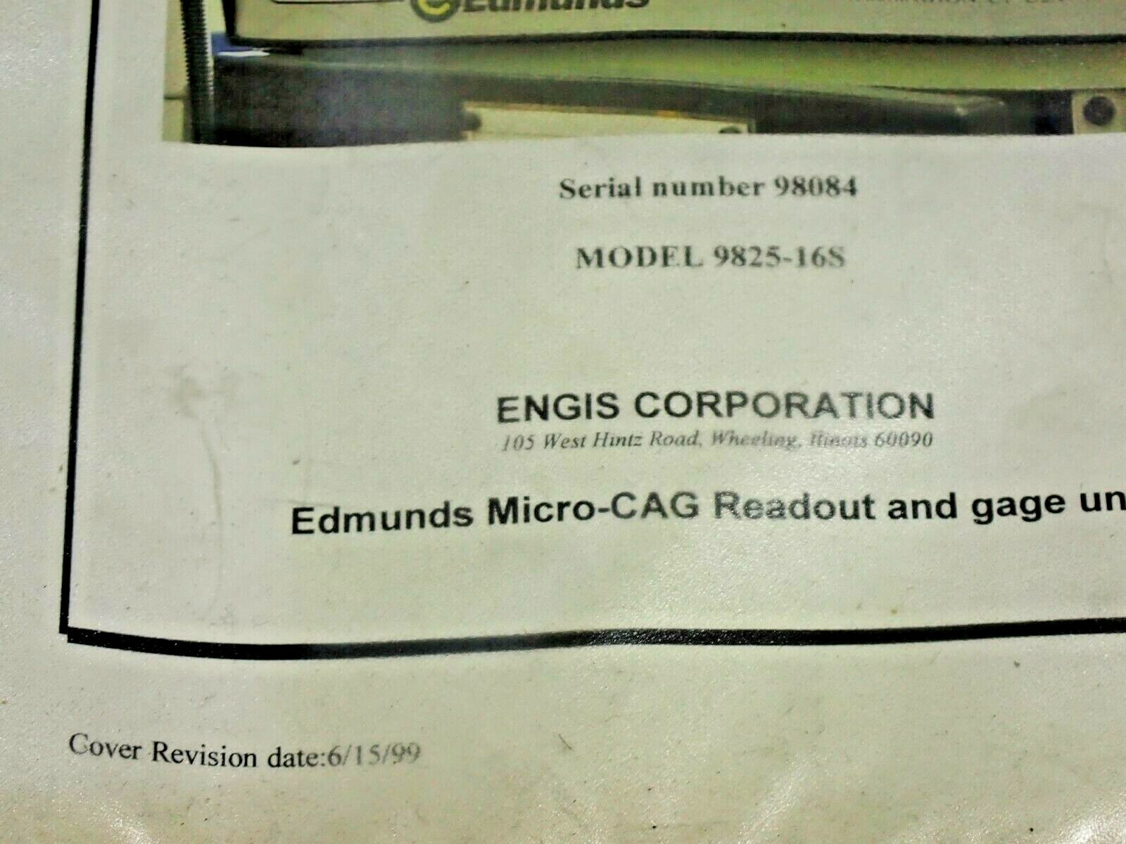 ENGIS BORE FINISHING EDMUNDS READOUT OPERATION MANUAL 6