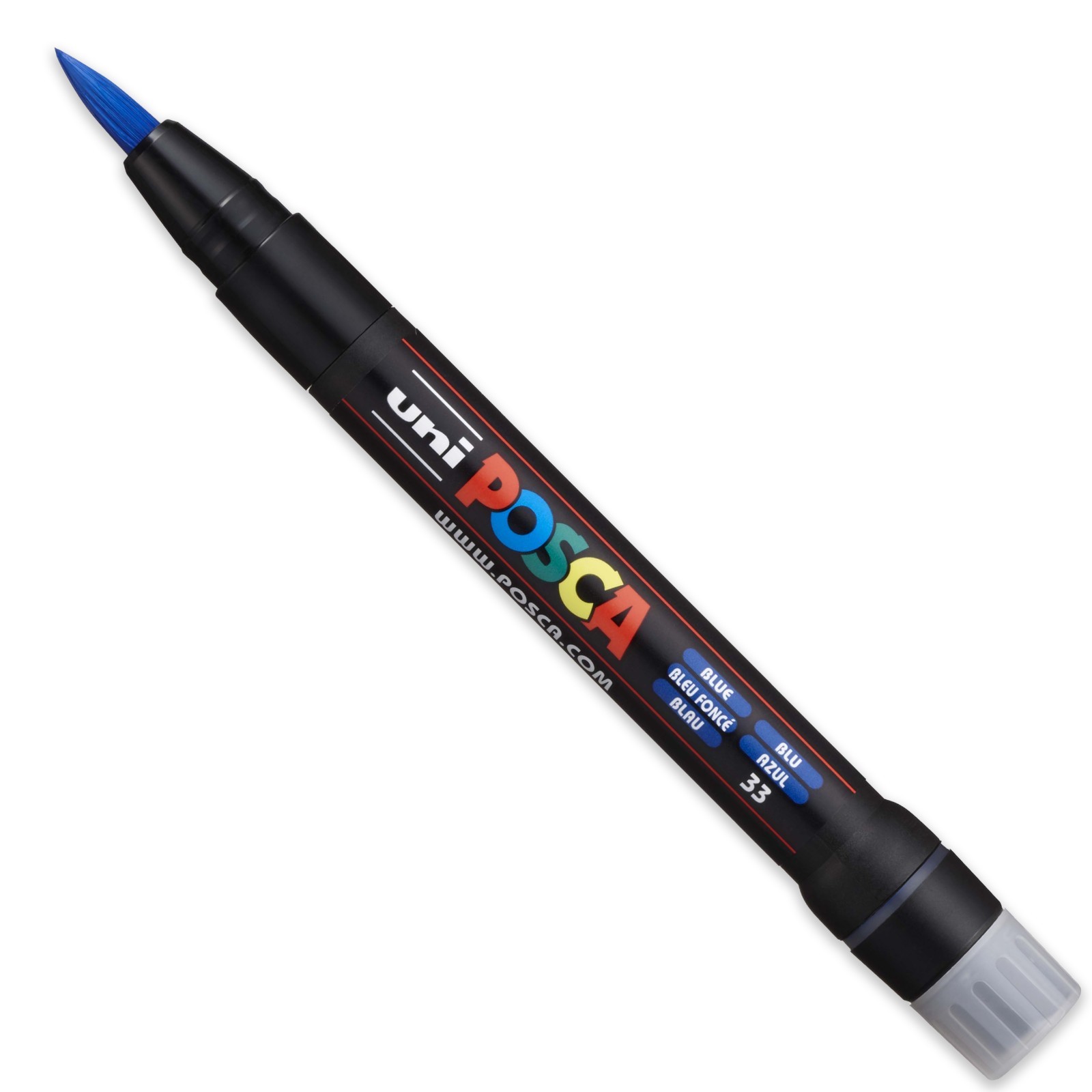 Uni Posca PCF-350 Brush Tipped Paint Marker Pens - PACK of 10 = ALL 10 COLOURS