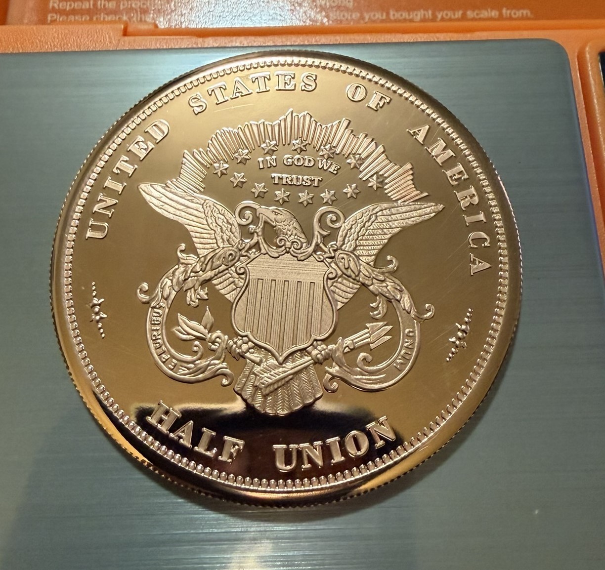 1877 Barber $50 Half-Union Proof 1.25 oz. Copper Round 99.9% Copper