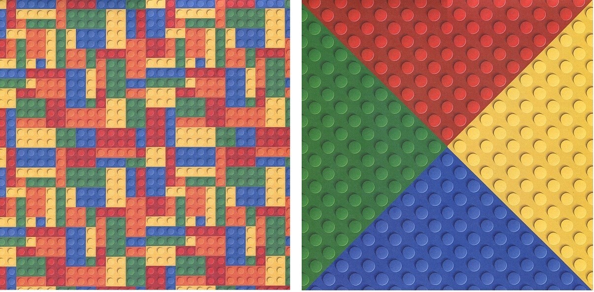 Lego Like Multi-color building blocks DS scrapbook paper- Scrapbook Custom 37199