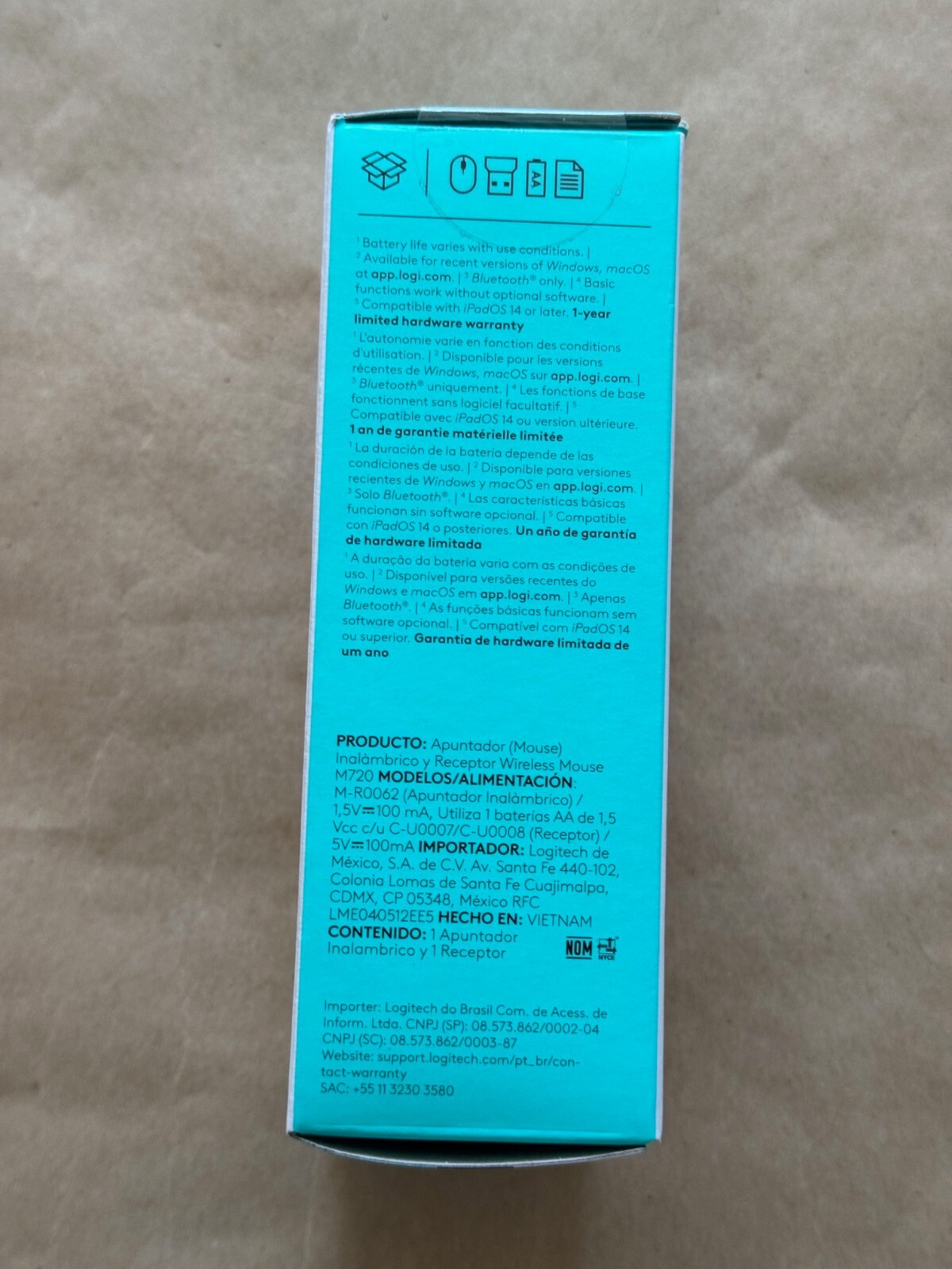 NEW LOGITECH M720 TRIATHLON WIRELESS MOUSE 910-004790 NEW 2025 RETAIL PACKAGING