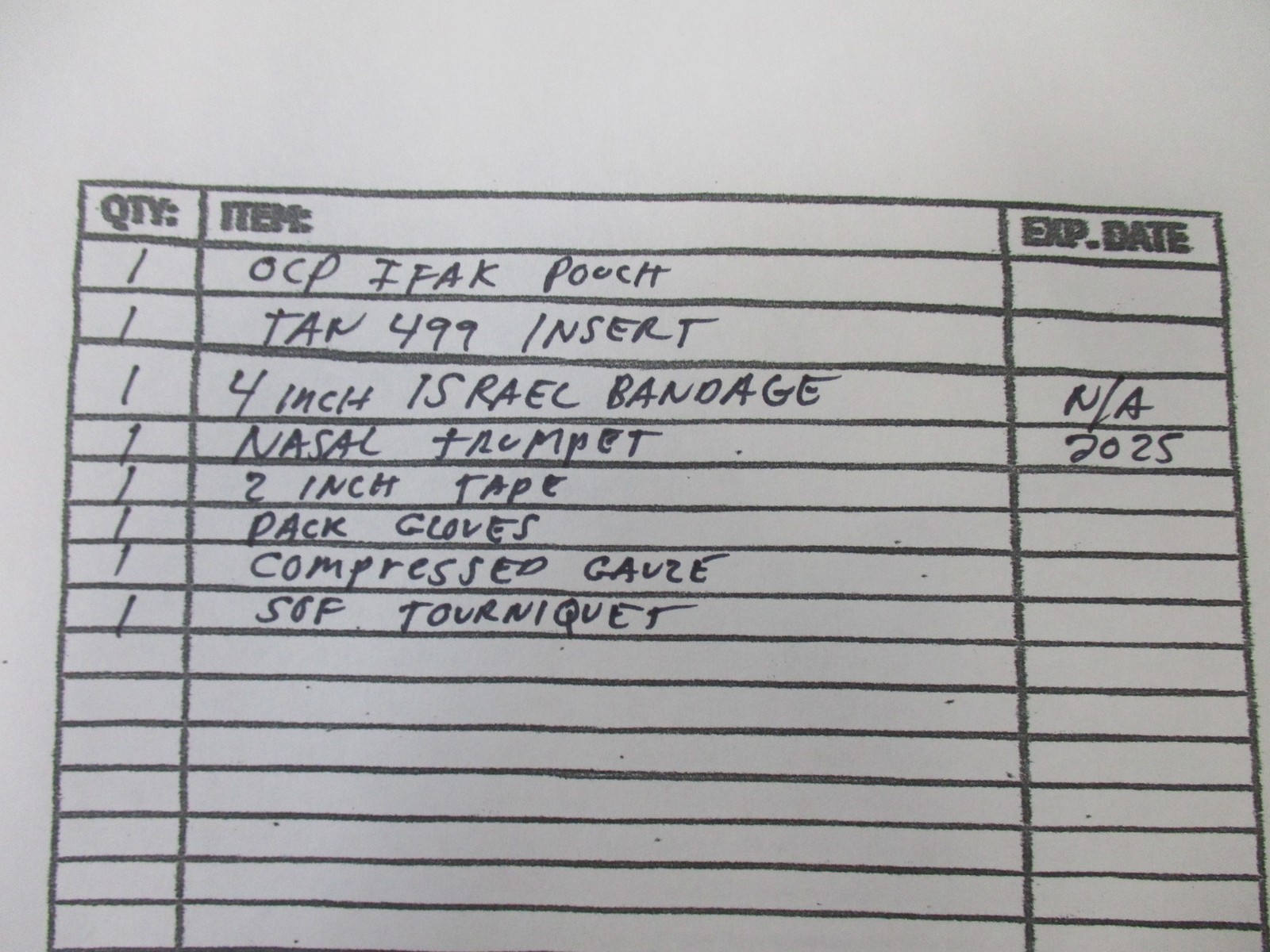 SEKRI IFAK First Aid Kit MultiCam Pouch SOF Tourniquet Trauma Bandage Gloves