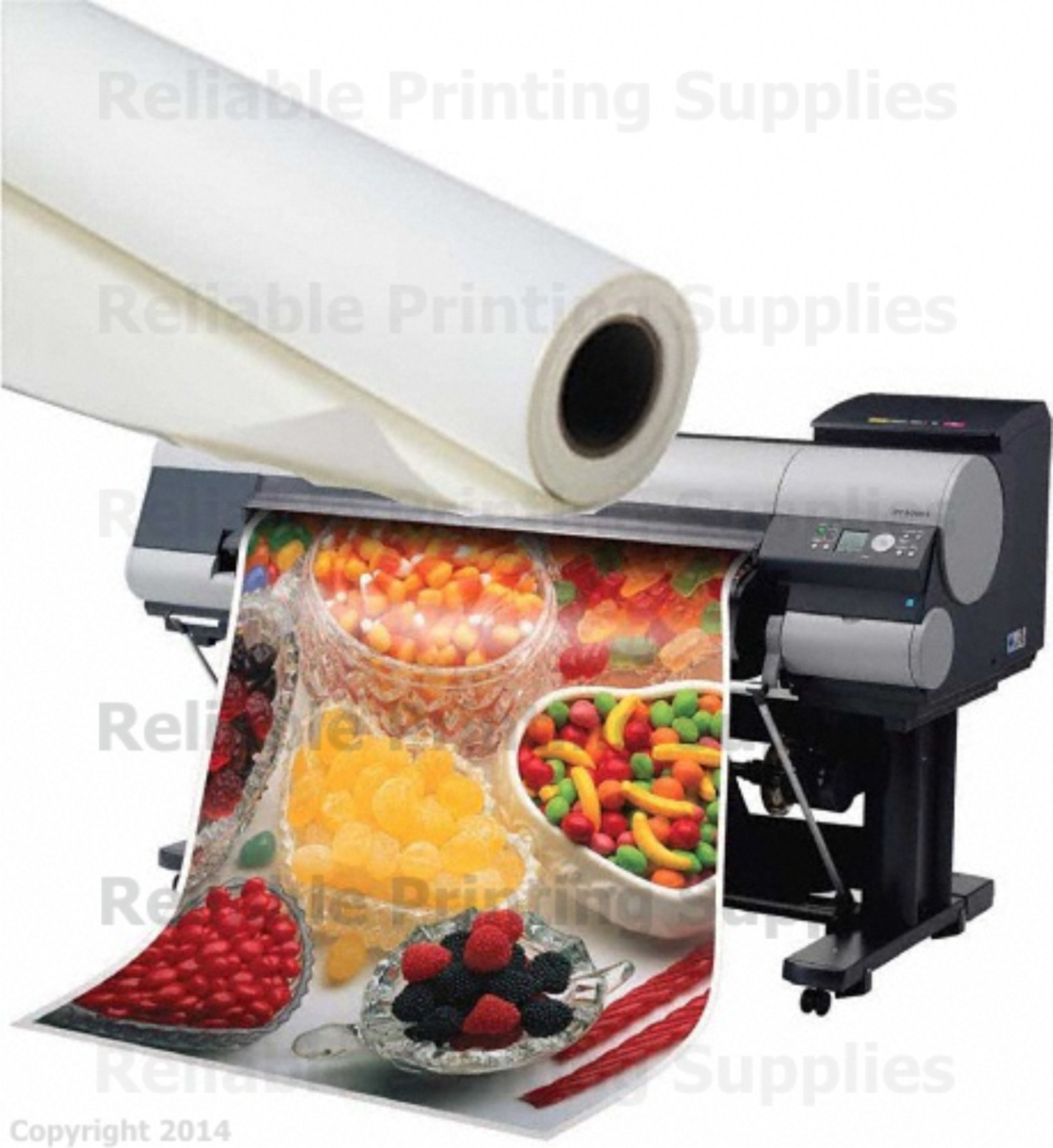 WideFormat Scrim Vinyl Banner, 36" x 60' Roll, Waterbased Ink Printable