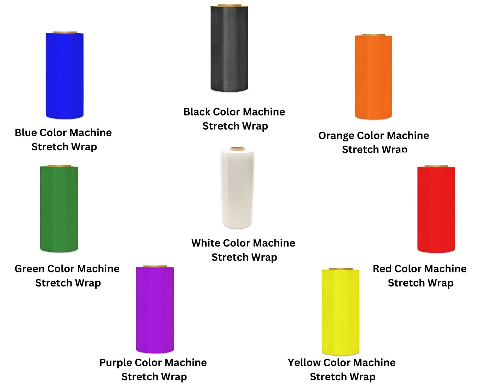Cast Machine Length Stretch Wrap Pallet Shrink Film Choose: Size | Gauge | Color
