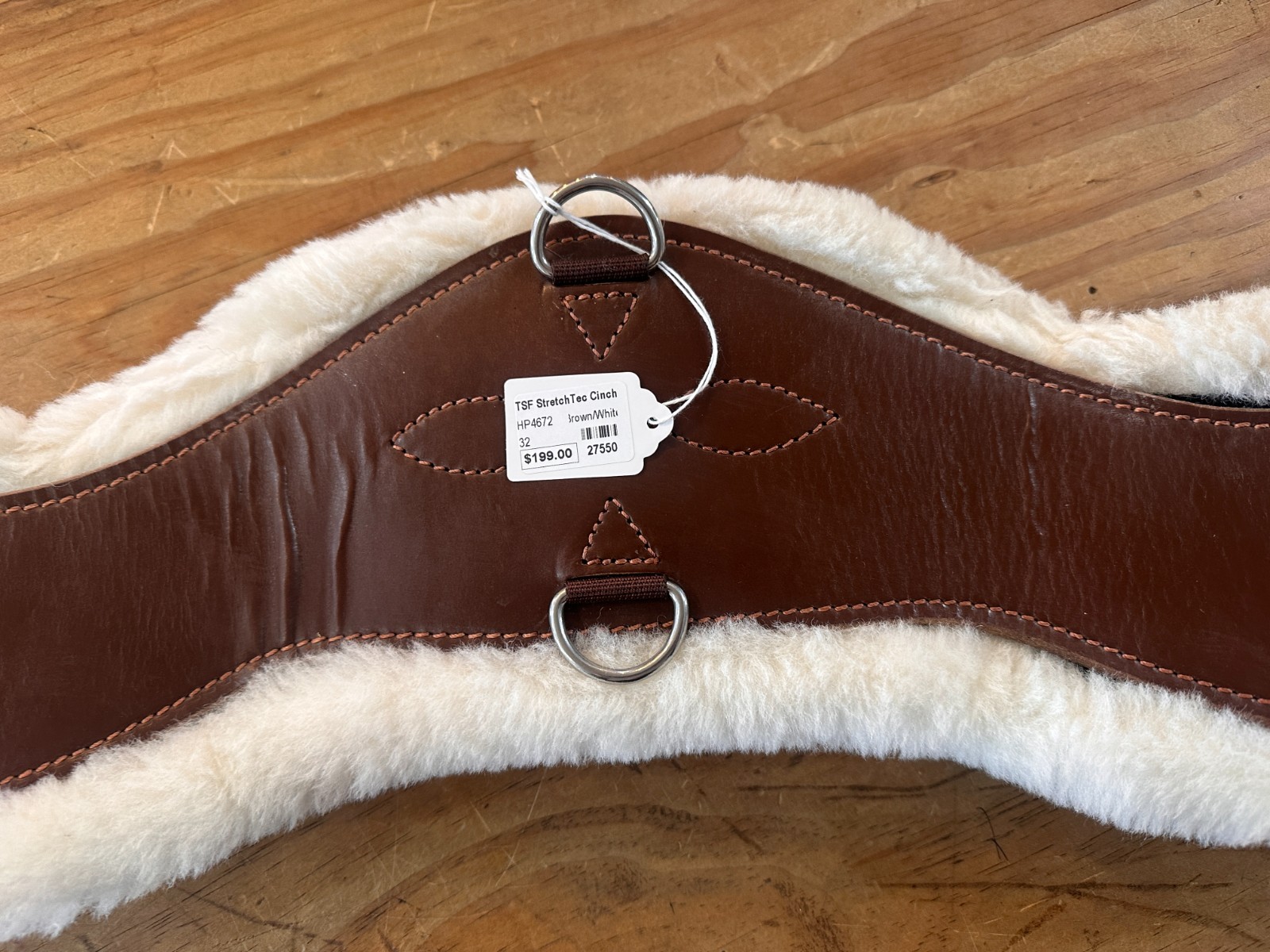 32" TOTAL SADDLE FIT Shoulder Relief Western Saddle Cinch~WOOL Fleece Bottom