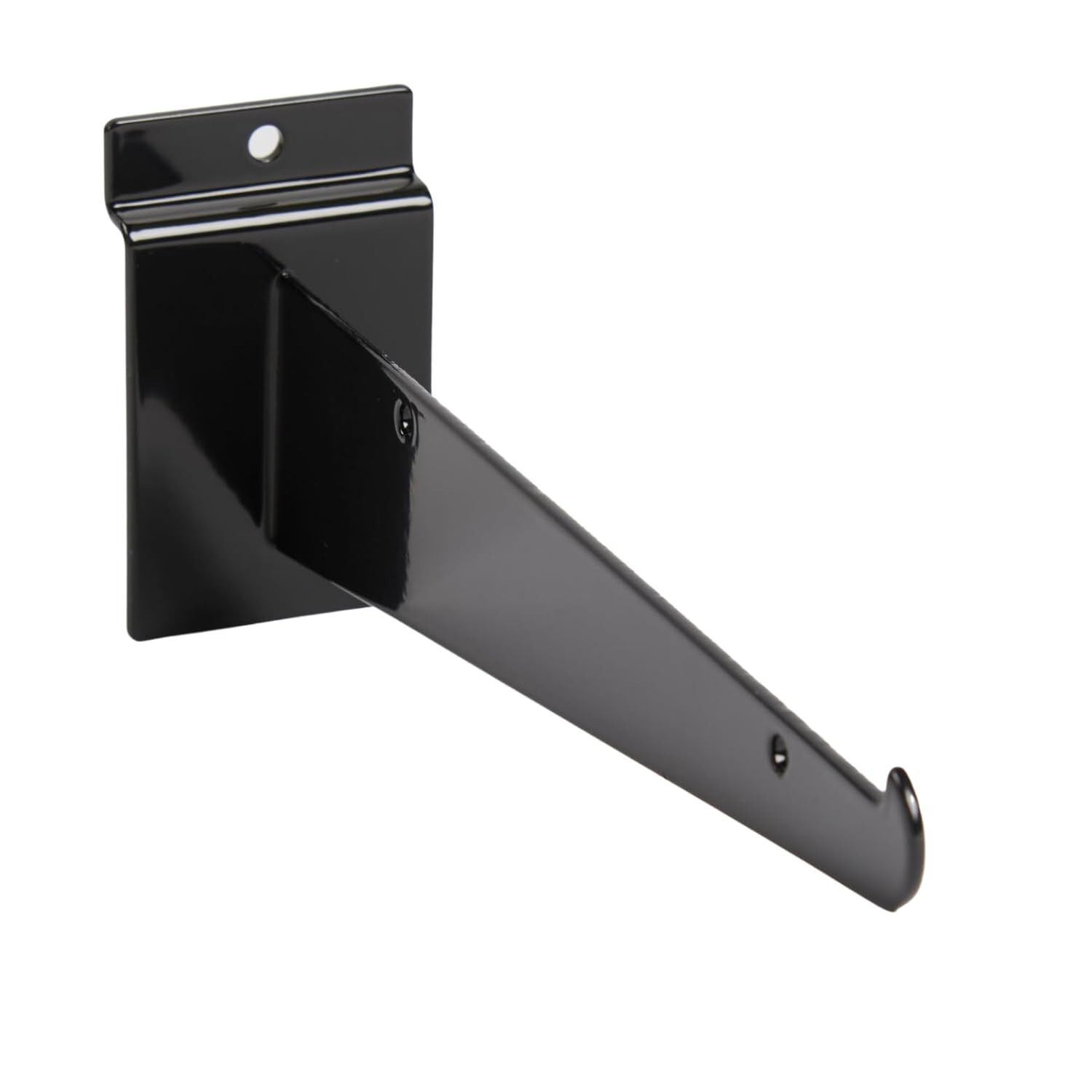 24 Slatwall 8" Knife Shelf Brackets Black Lip Retail Shelving Display Bracket