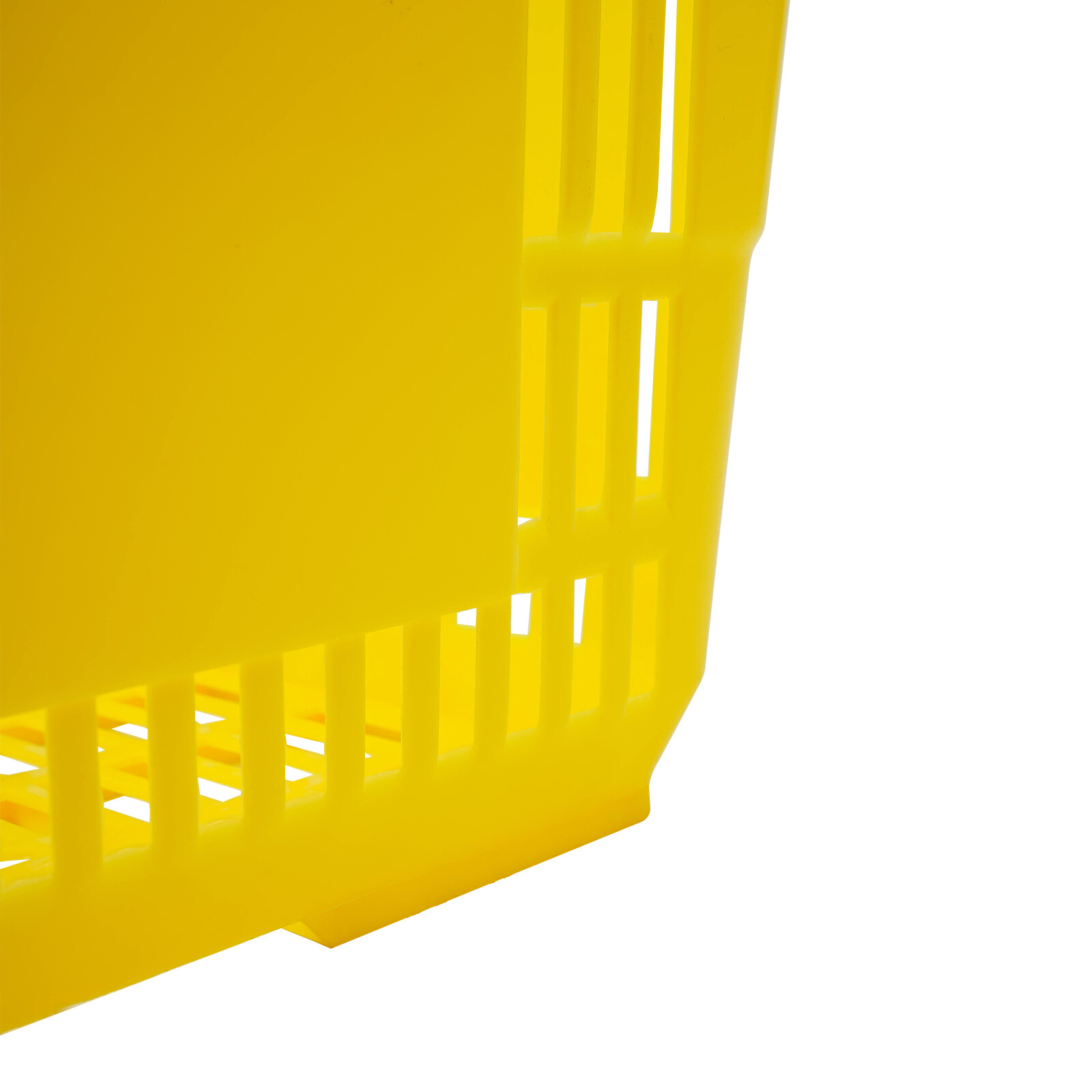 12 Packs 28L Plastic Shopping Baskets with Handles Yellow Store Retail Baskets