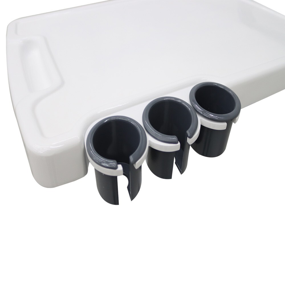 3 Holes ABS Mobile Trolley Cart for Portable Ultrasound Scanner System w/Wheels