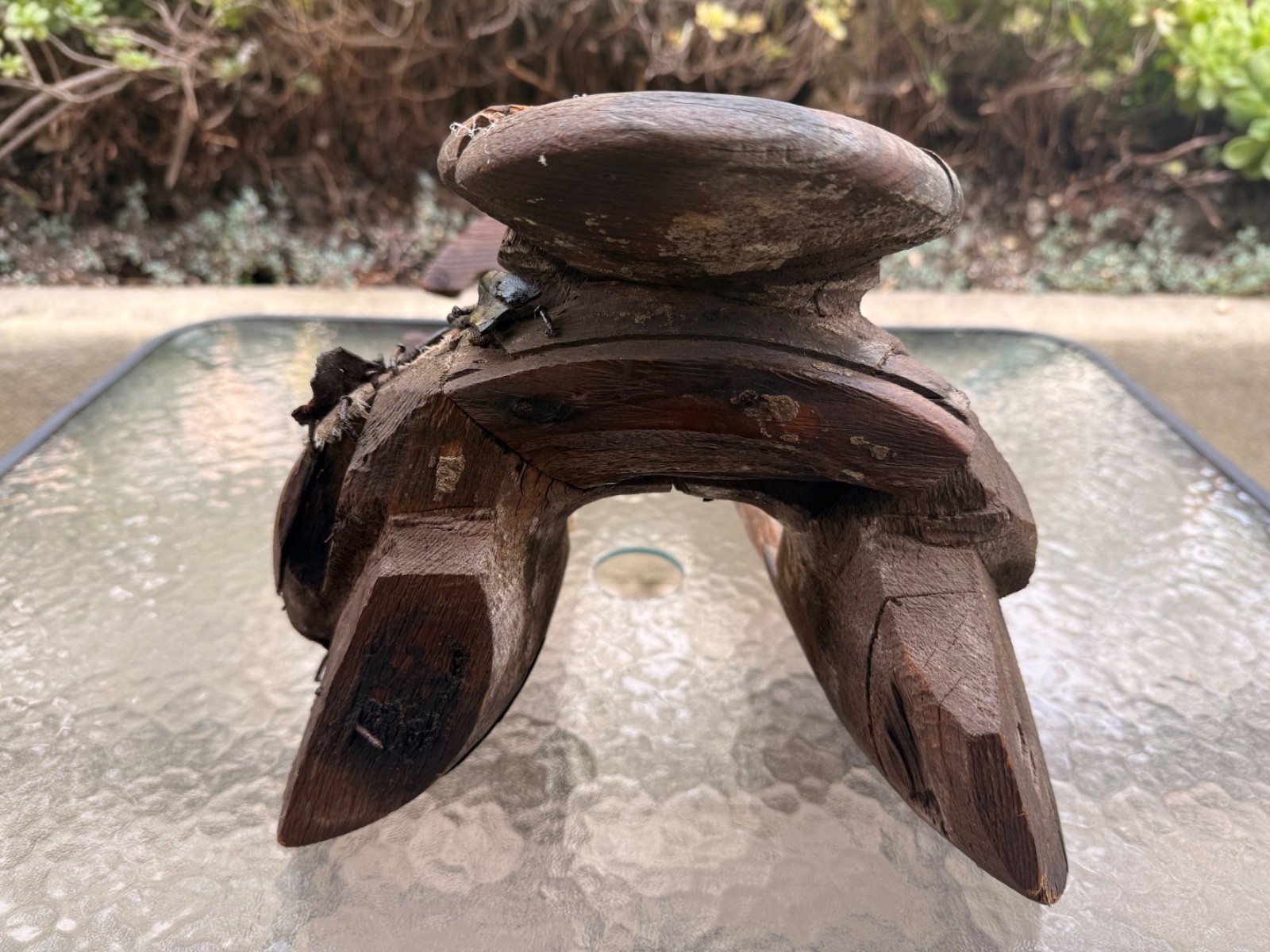 Old Antique Primitive Hand Carved Wooden Saddle Western Americana