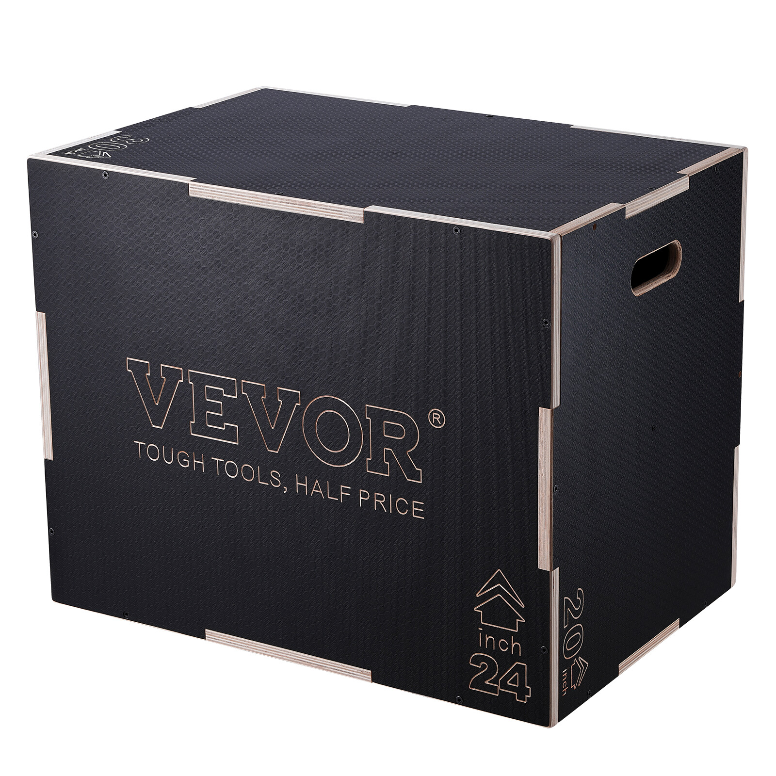 VEVOR 30/24/20 Inch 3 in 1 Plyometric Jump Box Fitness Exercise Plyo Box Wooden
