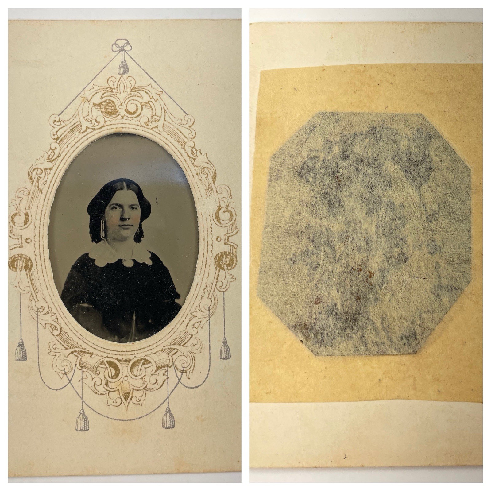 7 Antique Tintype Photographs Civil War Era Portrait Lot Baby Vermont Studio