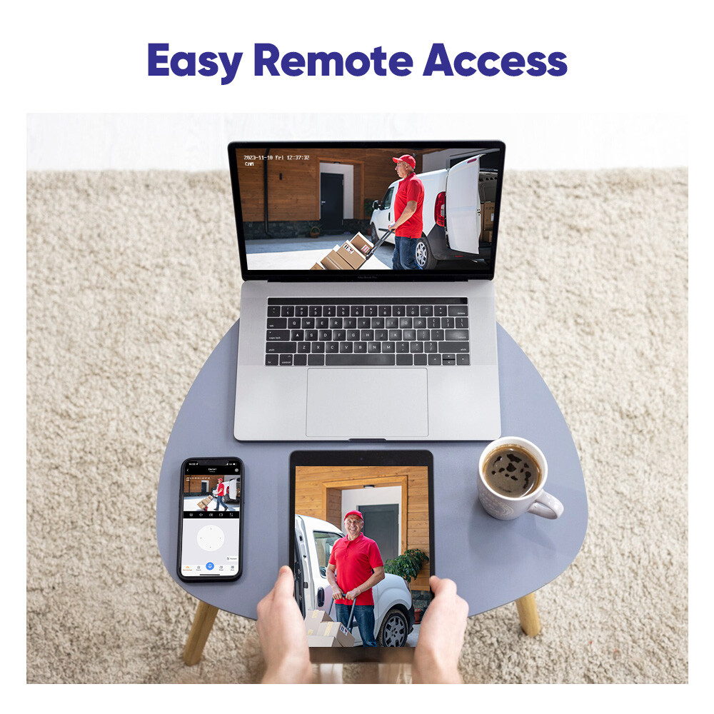 SANNCE Security Camera System Outdoor Wireless Audio Wifi Home CCTV 5MP 8CH NVR