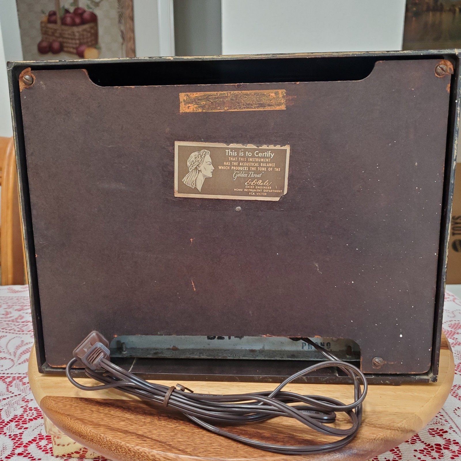 Nice VTG 1949 RCA Victor Radio 9-X-571 Bullseye Bullhorn Golden Throat - NICE ♫