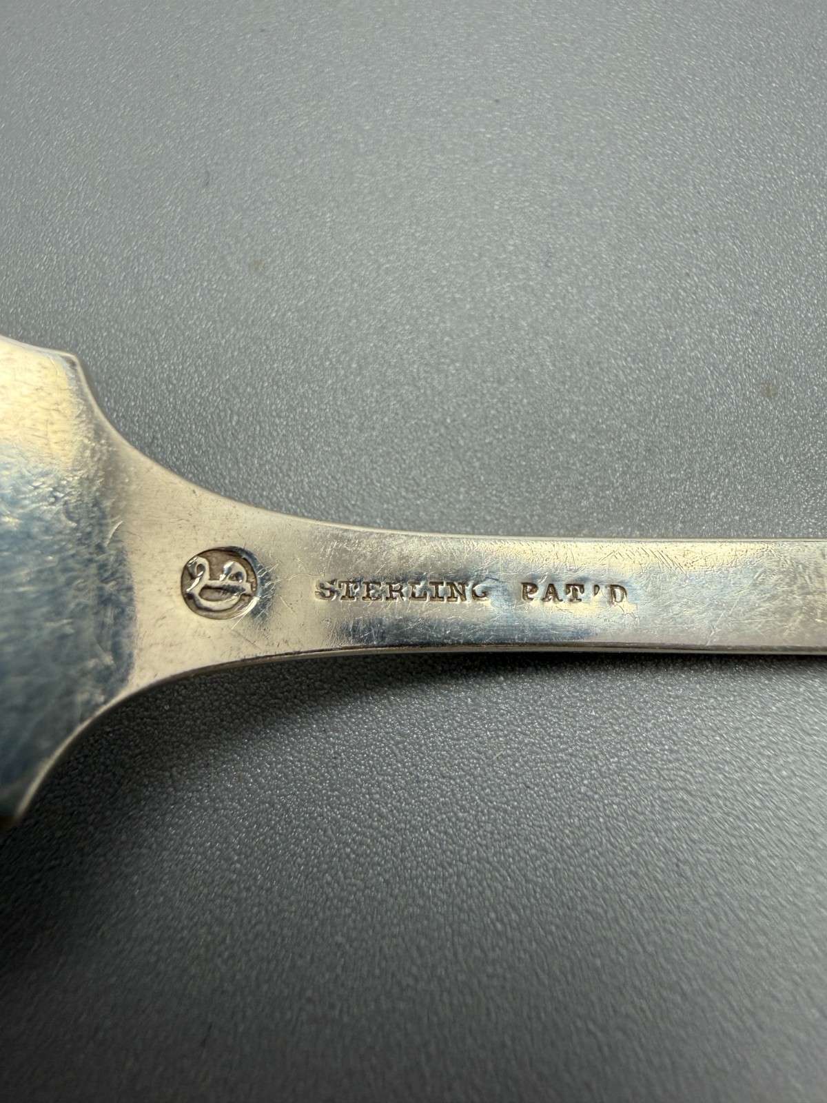 Durgin Fairfax Lg Individual Salad Fork 7.5" Sterling 43.6gm with monogram