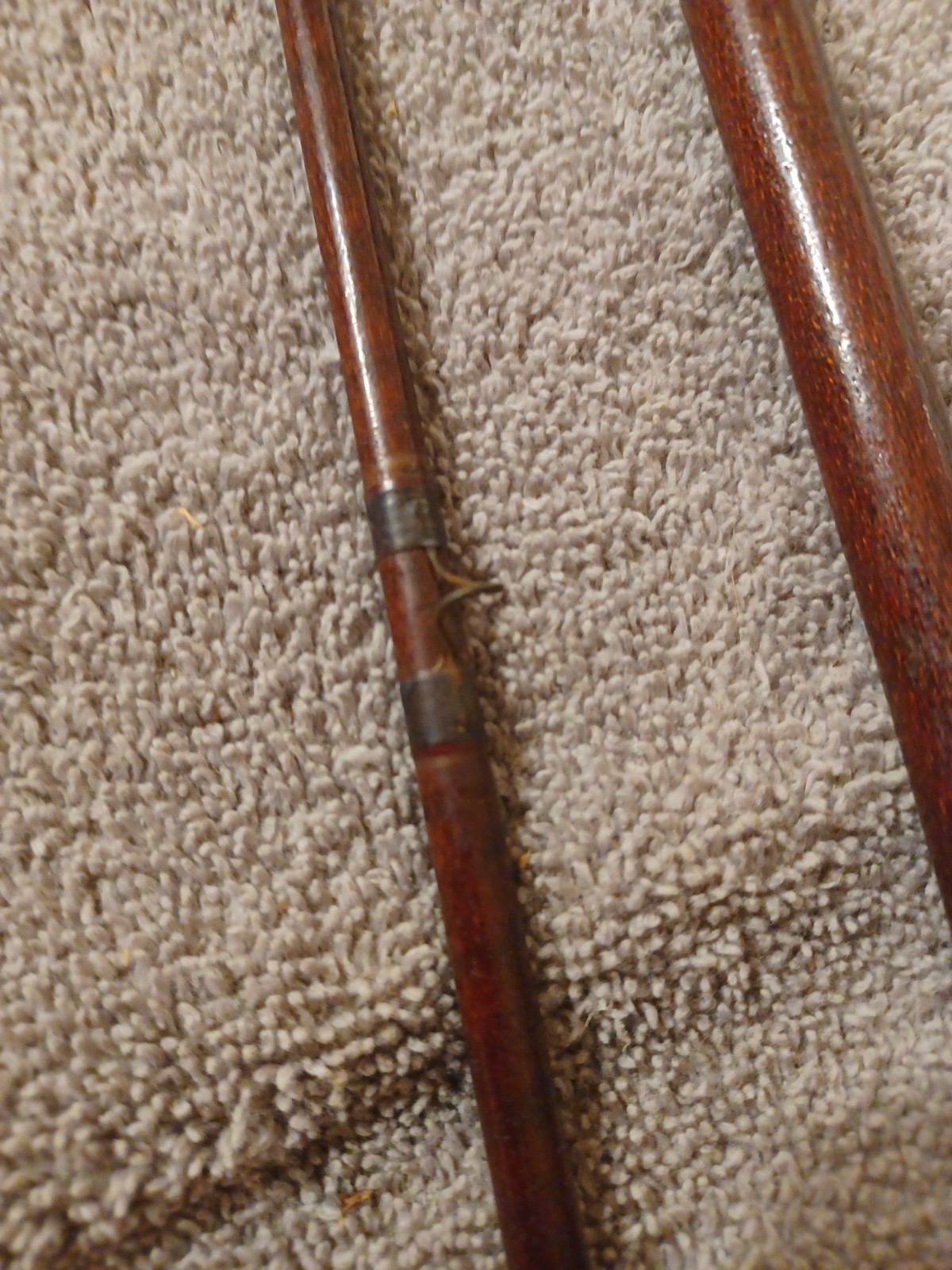 Vintage Montague Holloglass 8 1/2 FT 2 Piece Fly Fish Rod. missing one eye.