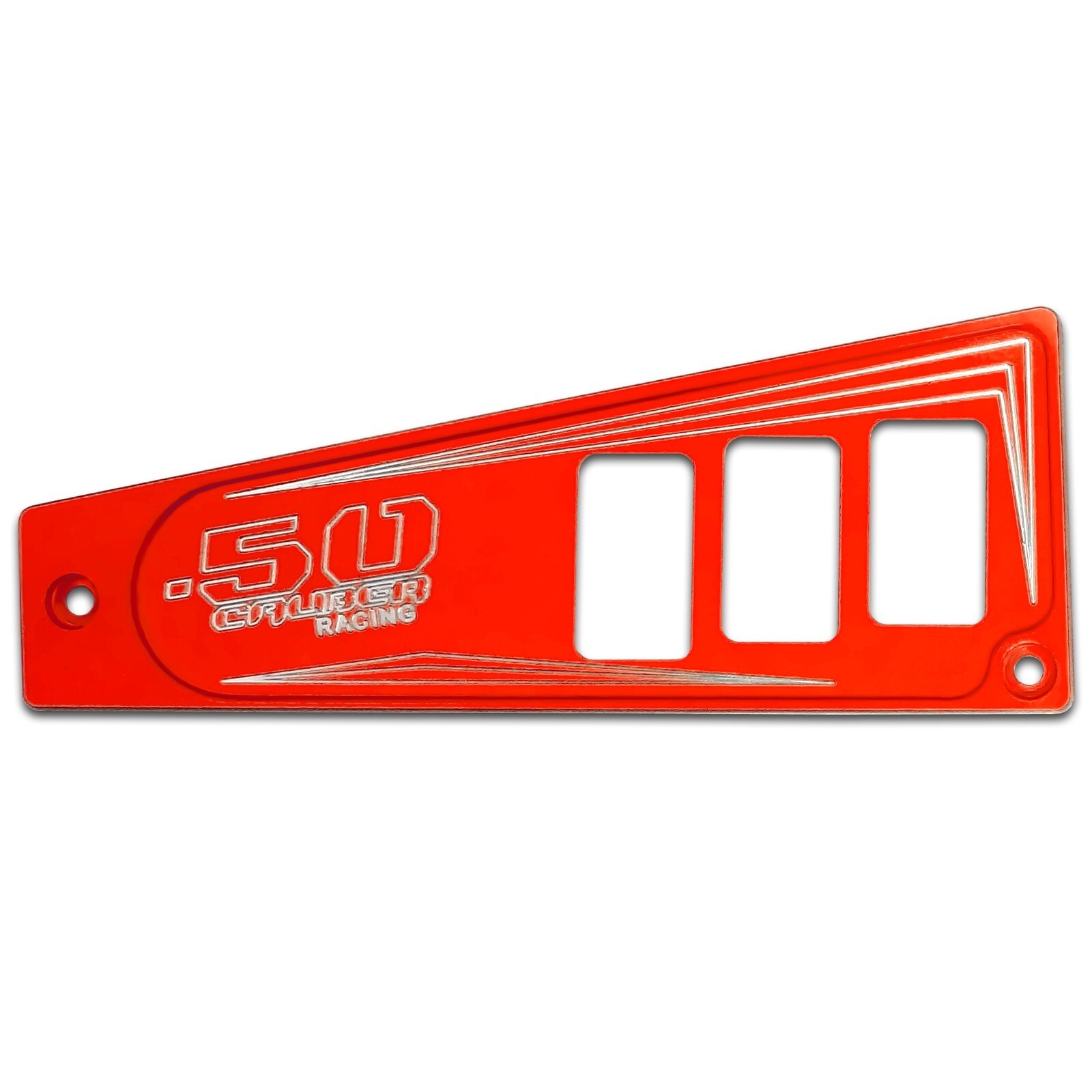 2pc Ride Command 4 Place Dash Switch Panel Polaris RZR XP1000 900 1000 Turbo Red