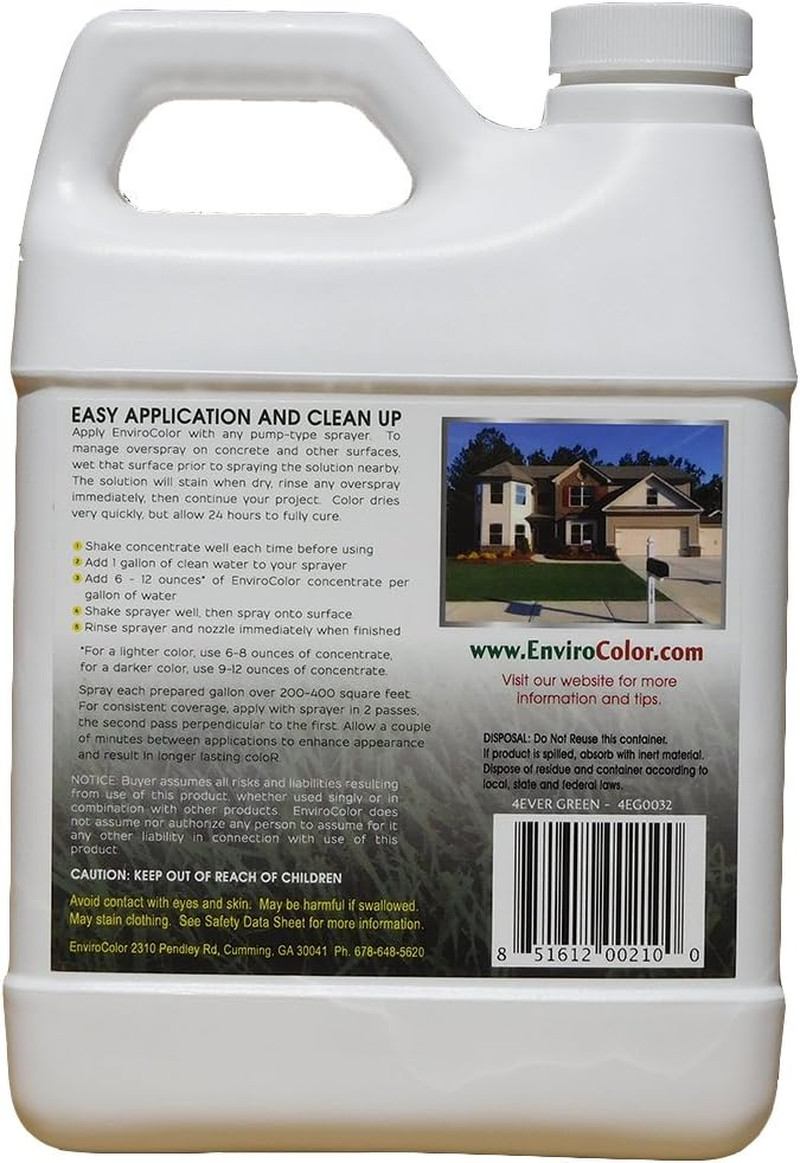 Nvirocolor 4Evergreen Grass Colorant/Turf Paint – 32 Oz Concentrate Covers 1,000