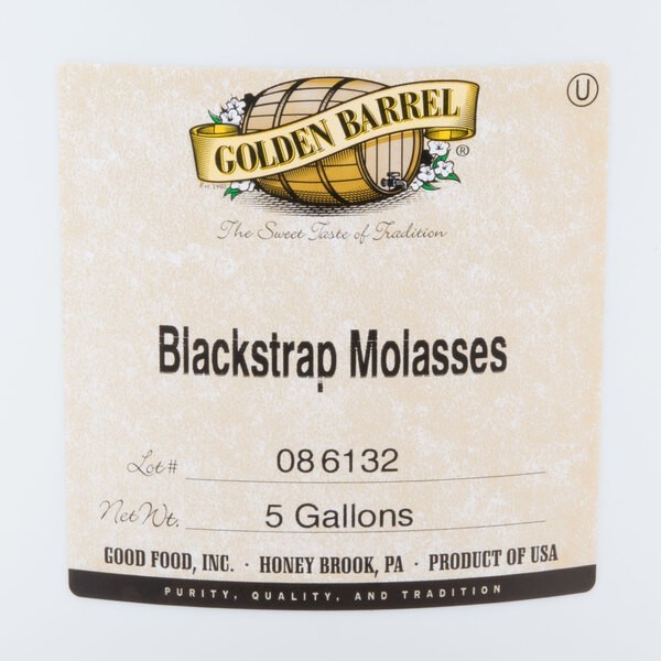 Golden Barrel Sulfur Free Blackstrap Molasses 5 Gallon Pail Bulk Commercial