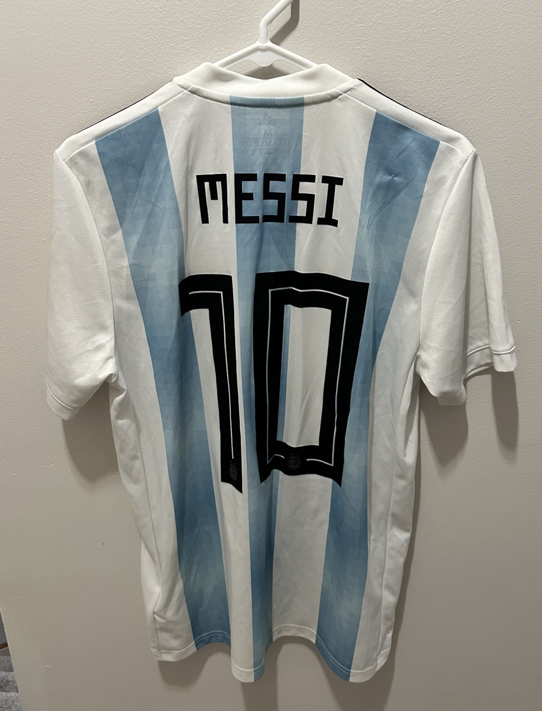 Messi Argentina 2018 - 2019 Home Soccer Jersey Football Shirt Men Size M BQ9324