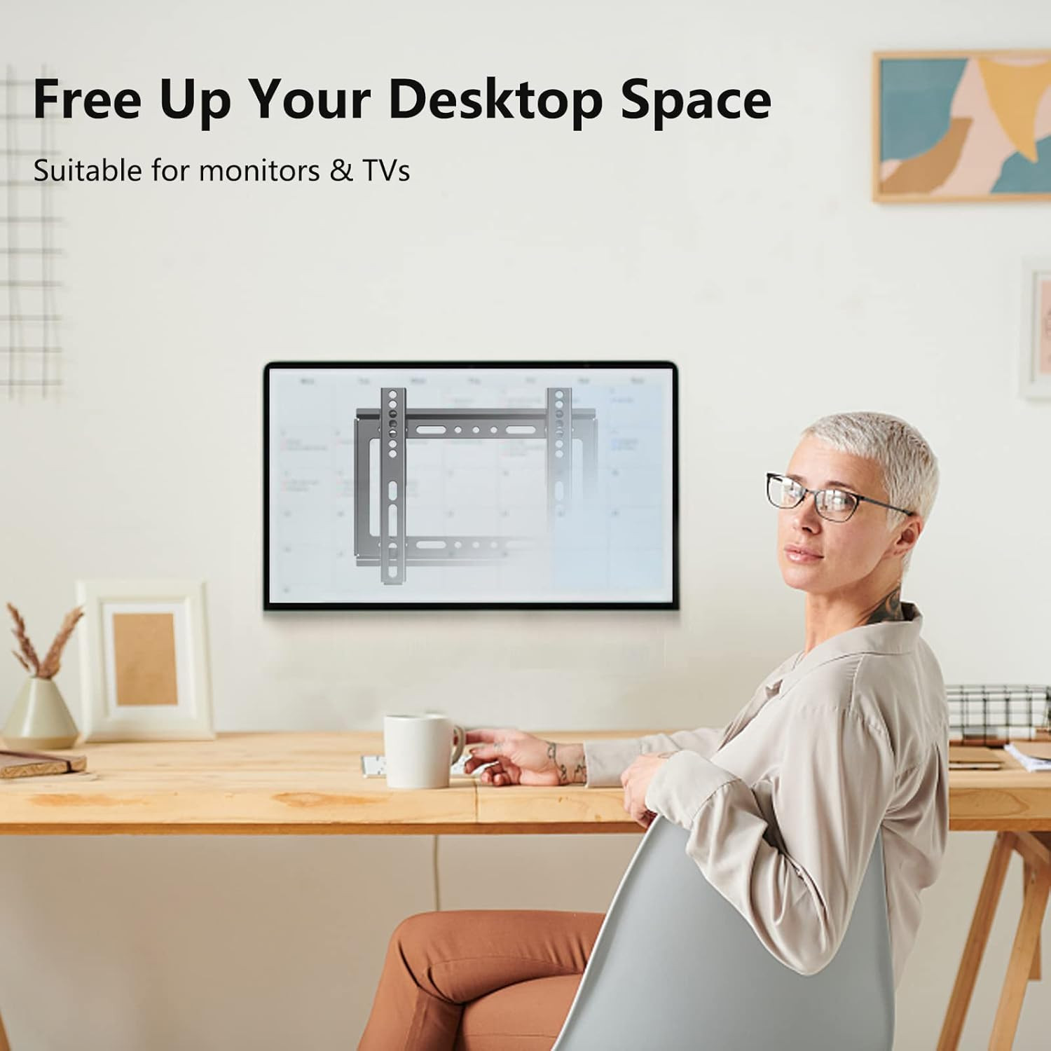 Montaje De Pared para 14" -43" Tv Soporte Base Para Televisor LED Lcd plasma New