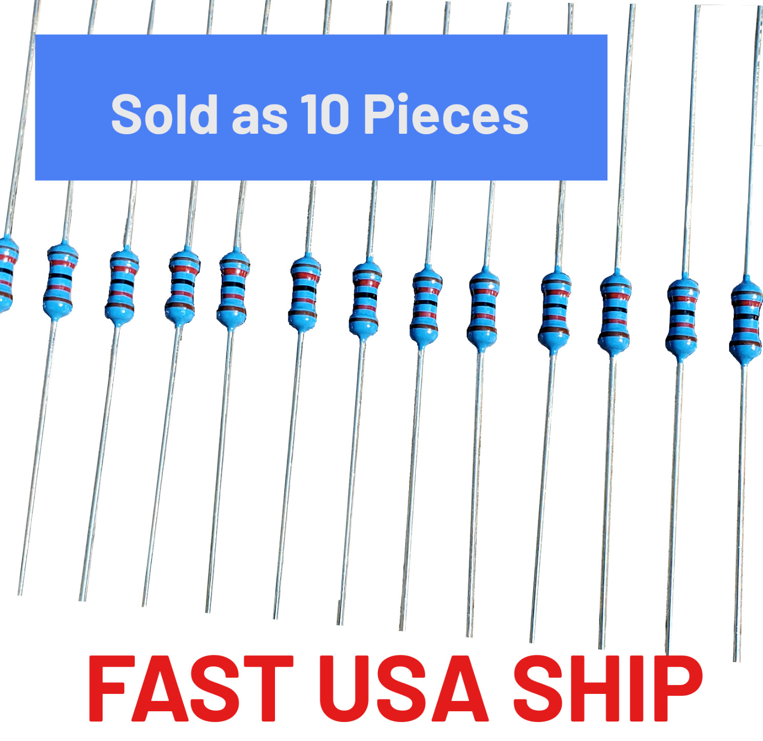 10x Metal Film Resistor 1/4 Watt 1% | You Choose Value | US Ship