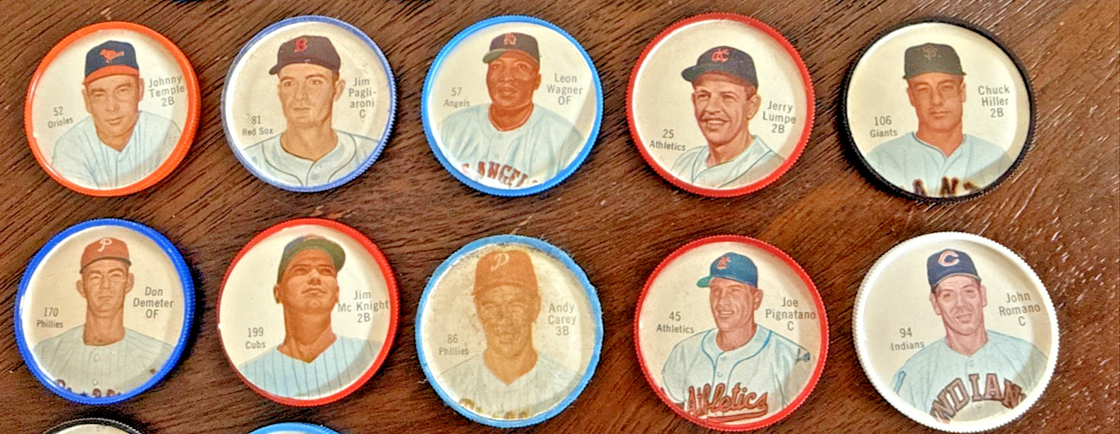 1962/1963 Salada Tea Junkett Baseball Coins Lot 32 Kaline Aaron Robinson Wilhelm