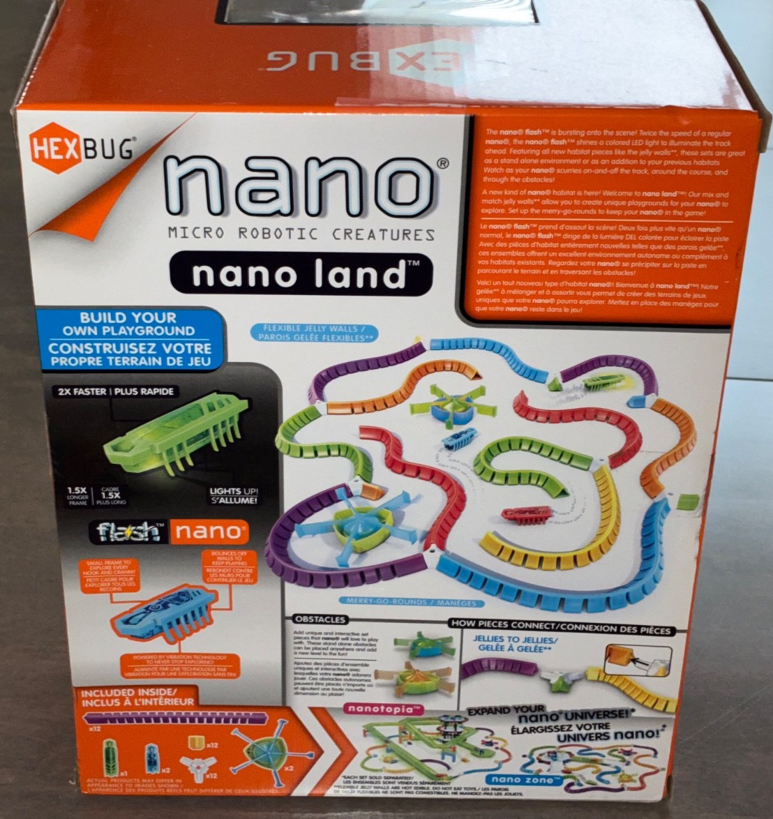 New HEXBUG Flash Nano Land Sensory Playset for Kids Build Your Own Playground