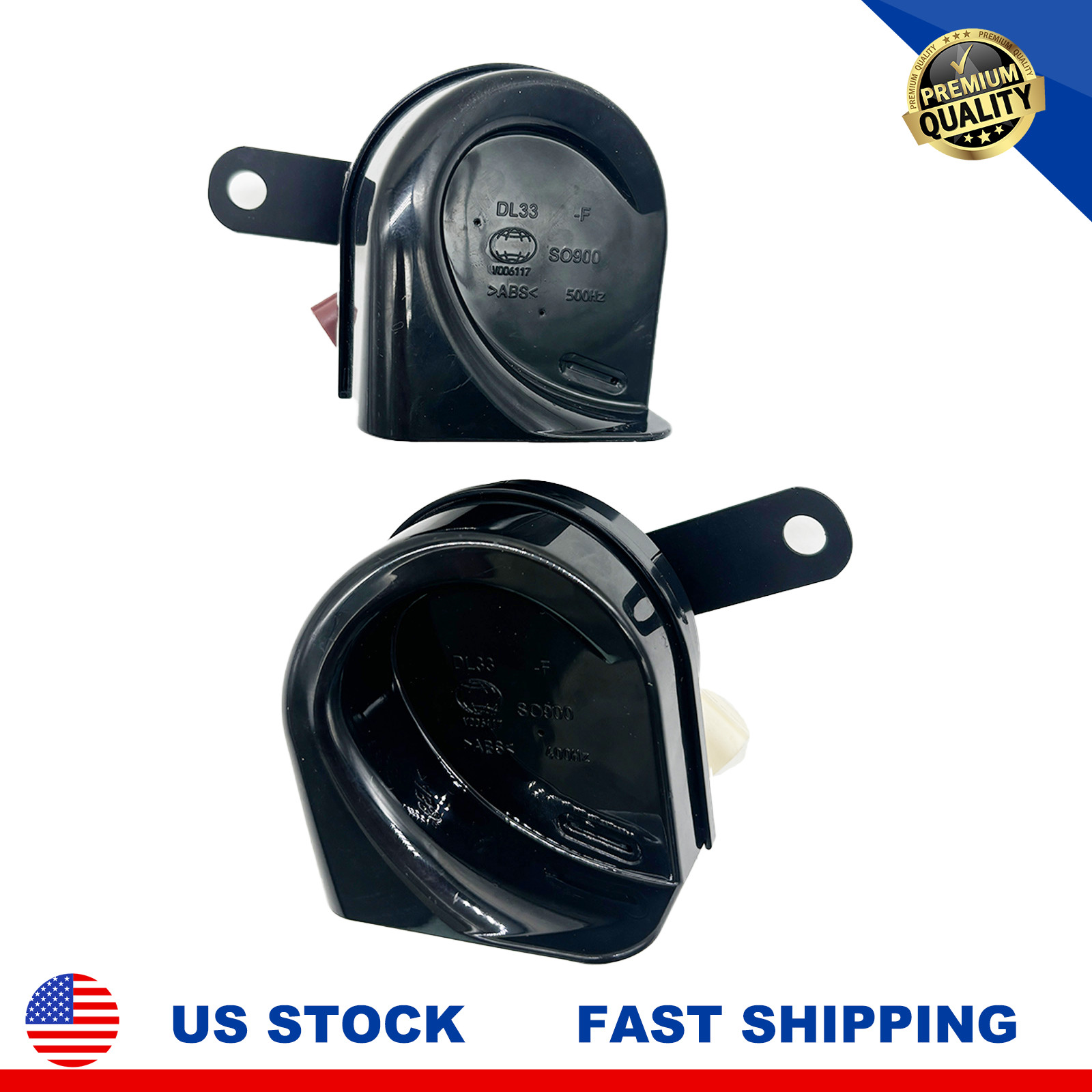 For Honda Insight Acura TSX RL 12V Pair Snail Horns 400Hz-500Hz New