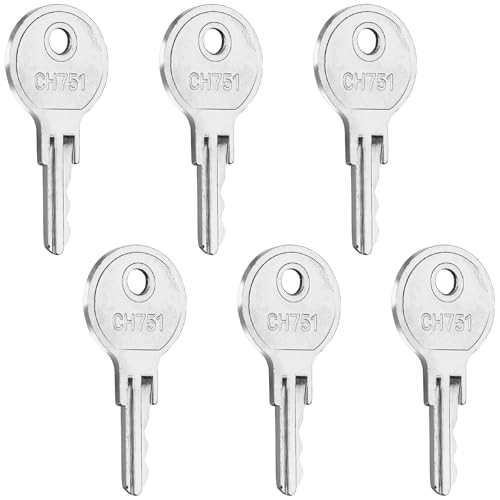 6 Pcs CH751 Key, Universal CH751 Replacement Keys, RV Keys for RV Campers
