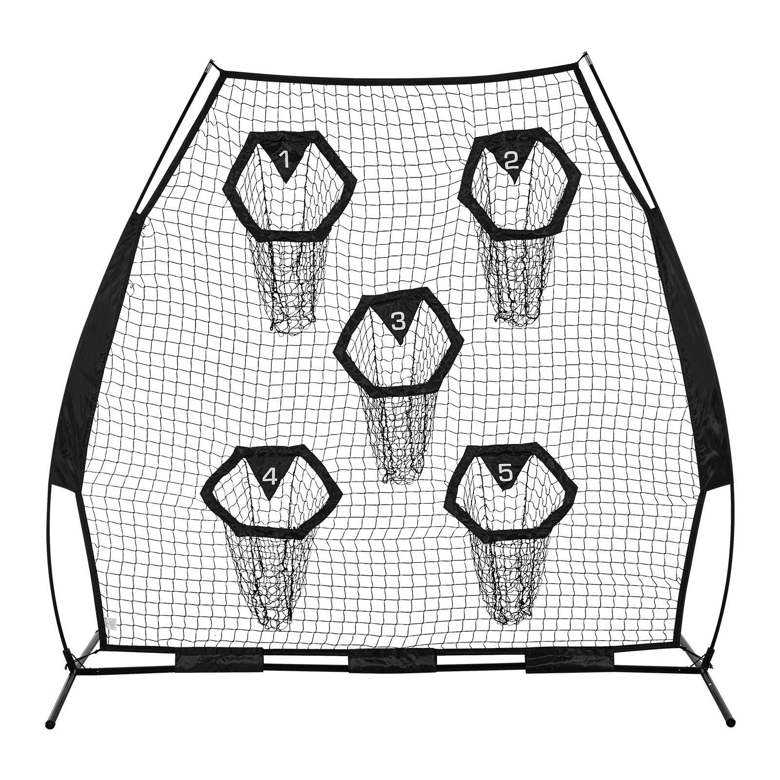 Uimoso 7x7 ft Portable Football Throwing Net for QB Training and Practice, Black