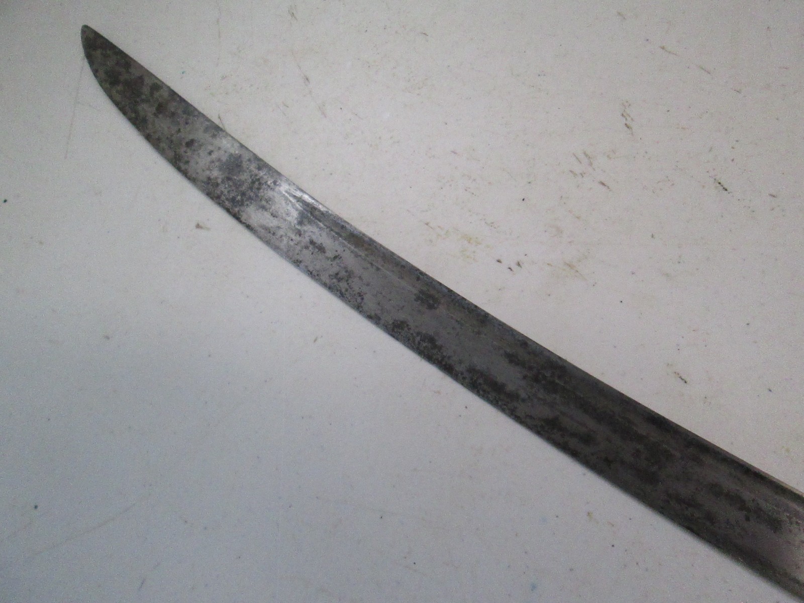 EARLY US CAVALRY SWORD NO SCABBARD GROOVED ETCHED BLADE UNMARKED