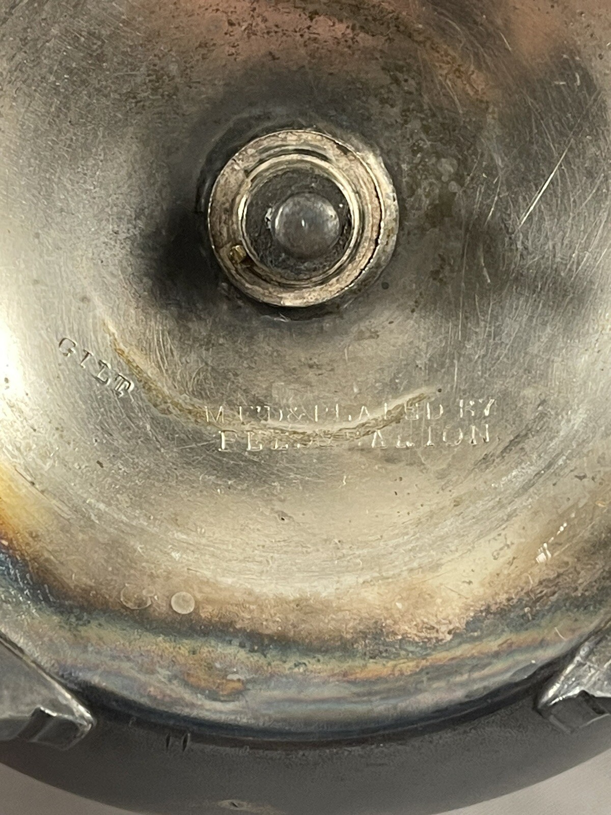 Antique 1870’s Silver Plate Reed & Barton Hotel Front Desk Bell Tea Waste Bowl