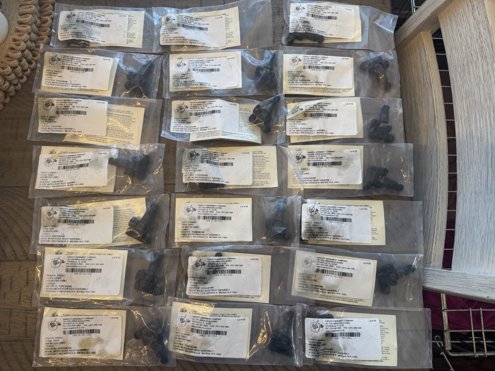 KAC Rear Iron Stamped USMC