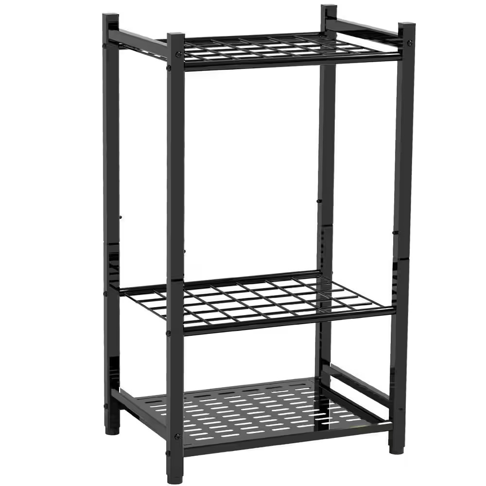 3-Tier Garden Tool Organizer for Garage Organization up to 35 Long-Handled Tools