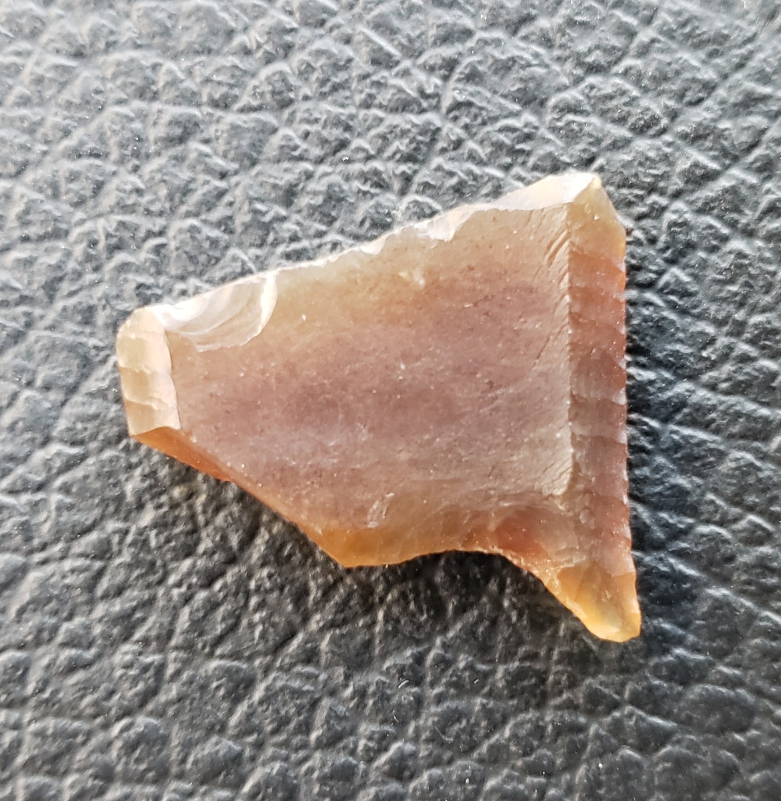 3/4" x 13/16" Knife River Flint Folsom Arrowhead Base- Mountrail County, ND