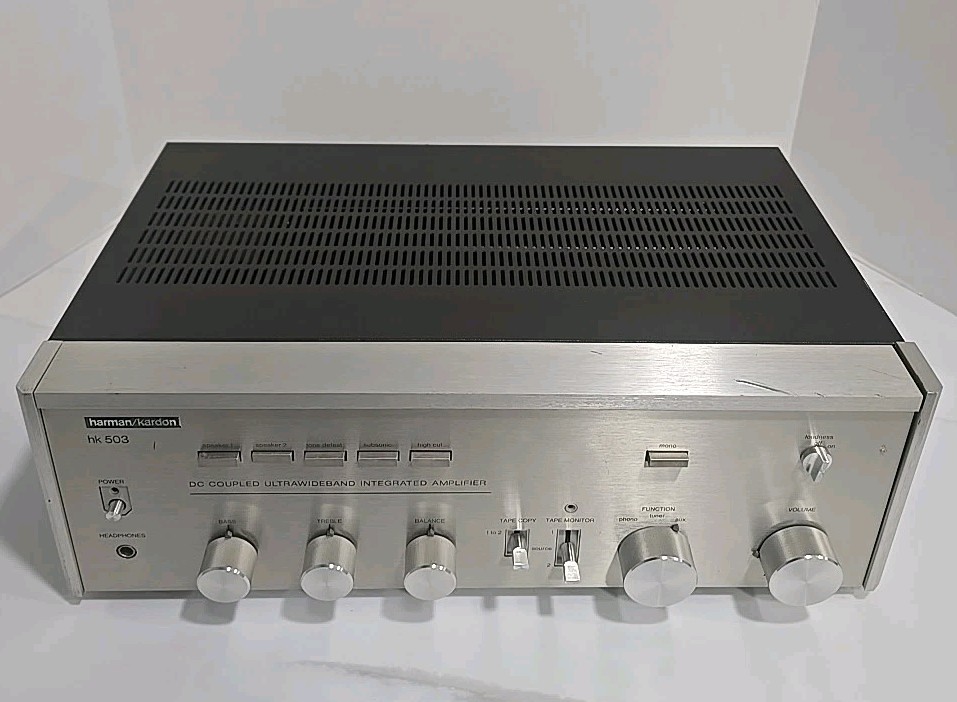 🔥 1978 Harmon Kardon Silver Face HK 503 DC Coupled Integrated Amp TESTED 🔥