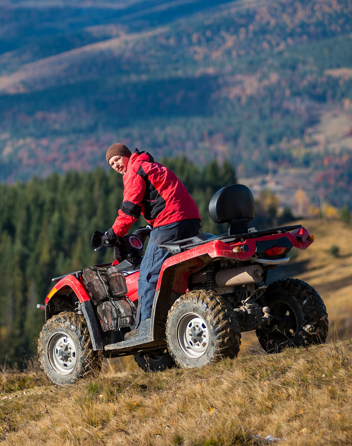 ATV Fender Bag Cooler Bag Pack Luggage Storage Cargo Camo For Sportsman Yamaha