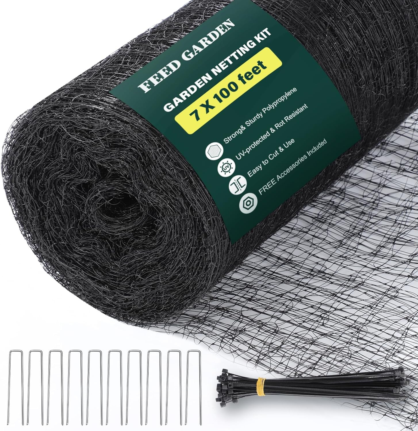 Garden Fence Landscape Deer Fencing Animal Protects Strong Netting 7x100 Borders