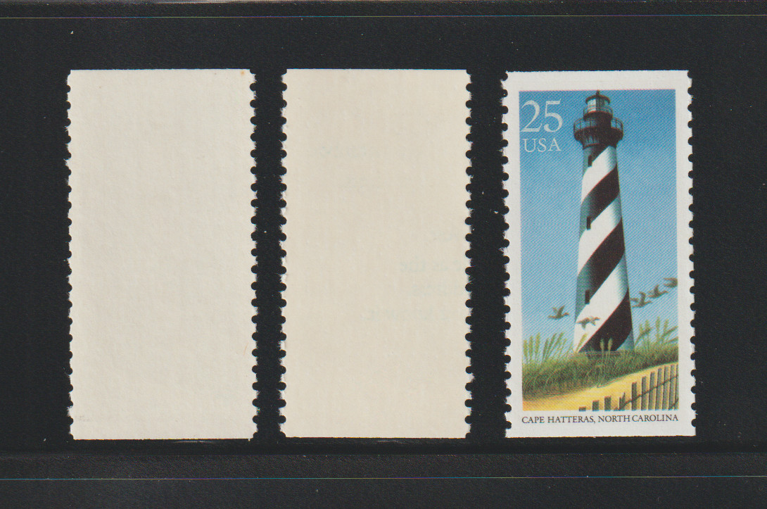 US ERROR Stamps 2471 North Carolina Lighthouse: Color omitted, shift & norm! MNH