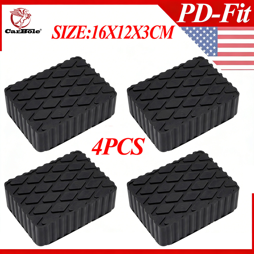4X Solid Rubber Auto Lift Block Spacer Pad Heavy-Duty for Automobile Lifts