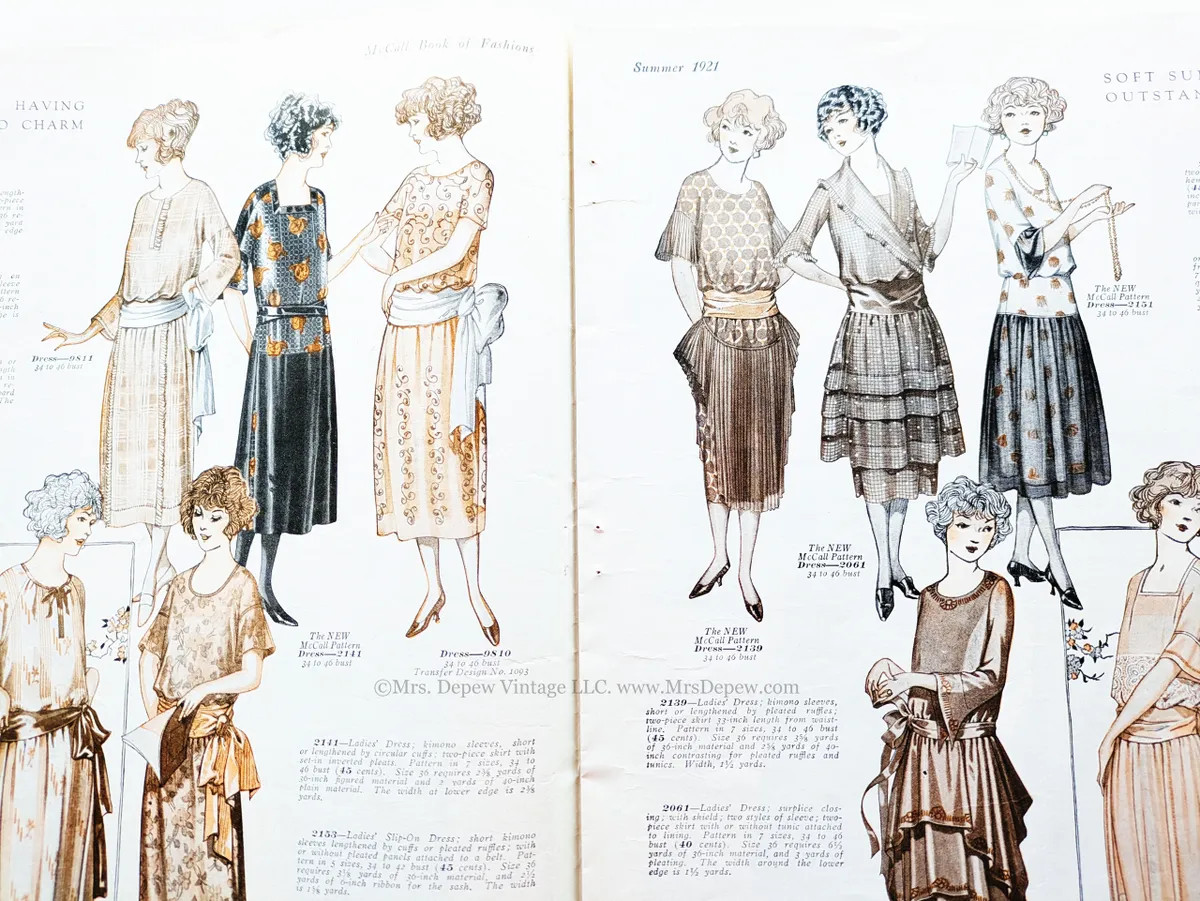 1921 Vintage Sewing Pattern Catalog McCall Book of Fashions Quarterly ORIGINAL