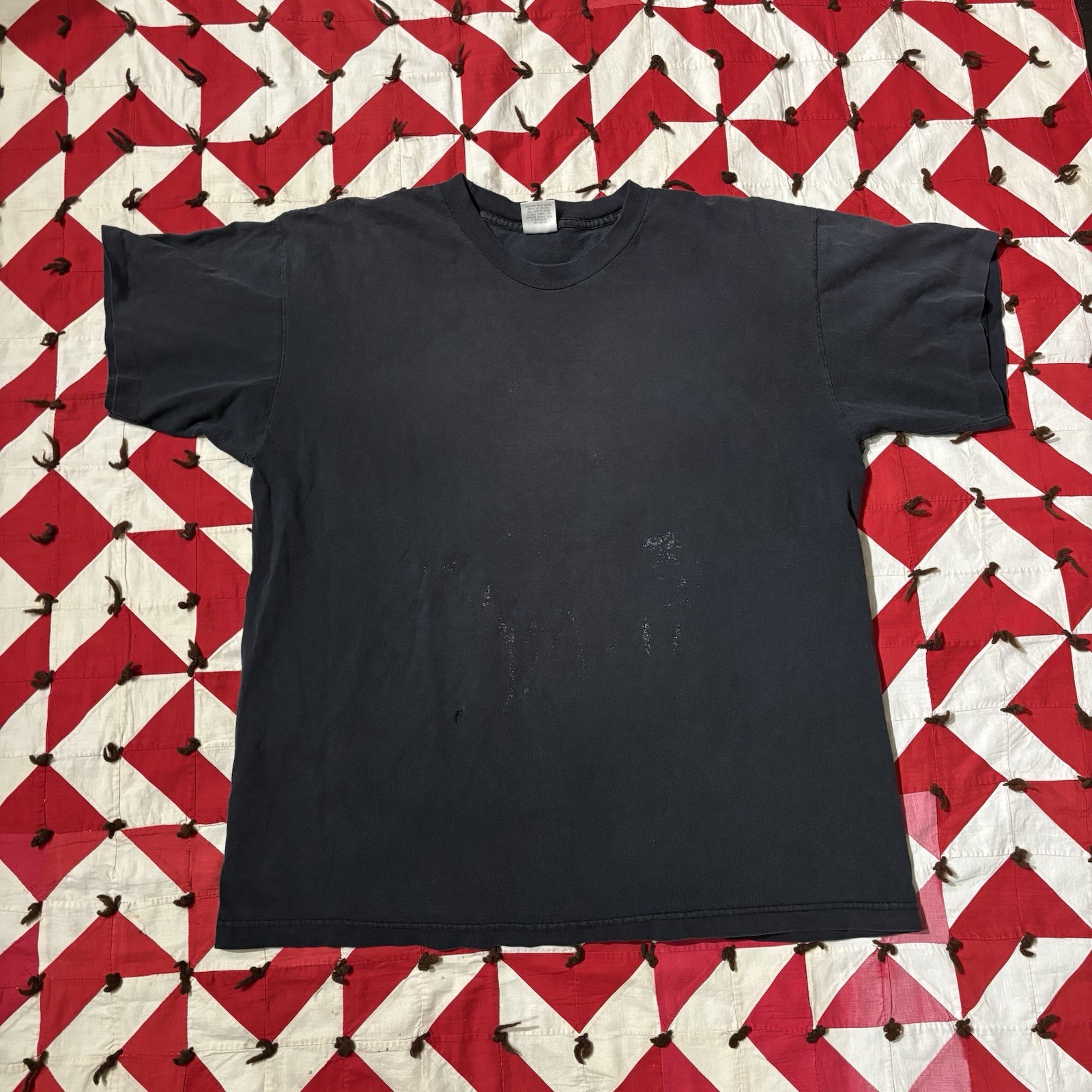 Vintage Murina Blank Black T Shirt Mens XL Distressed As Is Holes