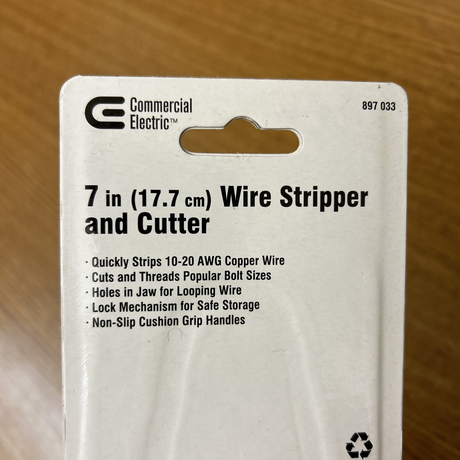 Commercial Electric - 7 Inch Wire Cutting Stripping Pliers - #897 033 Strip