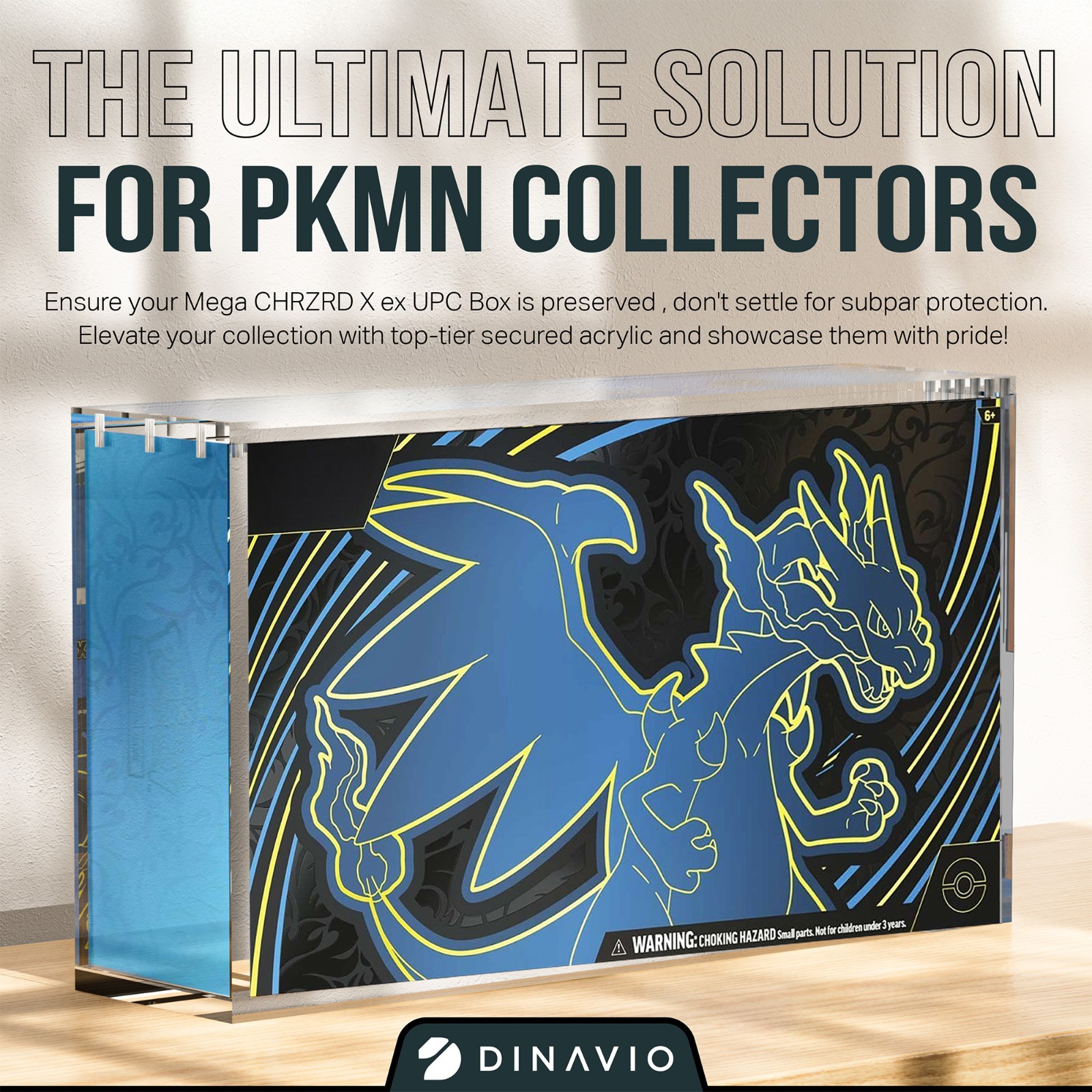 Acrylic Case for Pokemon Mega Charizard X ex Ultra Premium Collection UPC