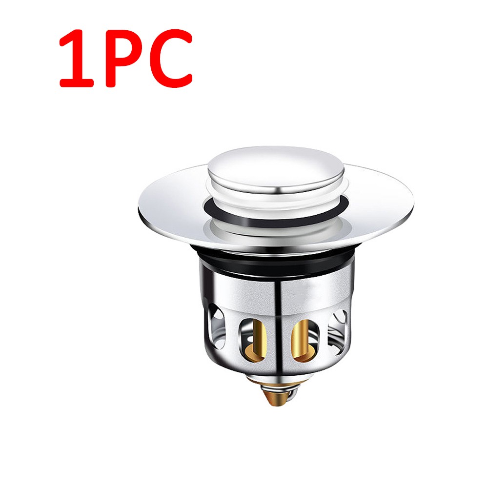 Bathroom Sink Plug Universal Stopper Pop-Up Drain Filter Wash Basin Core Bounce