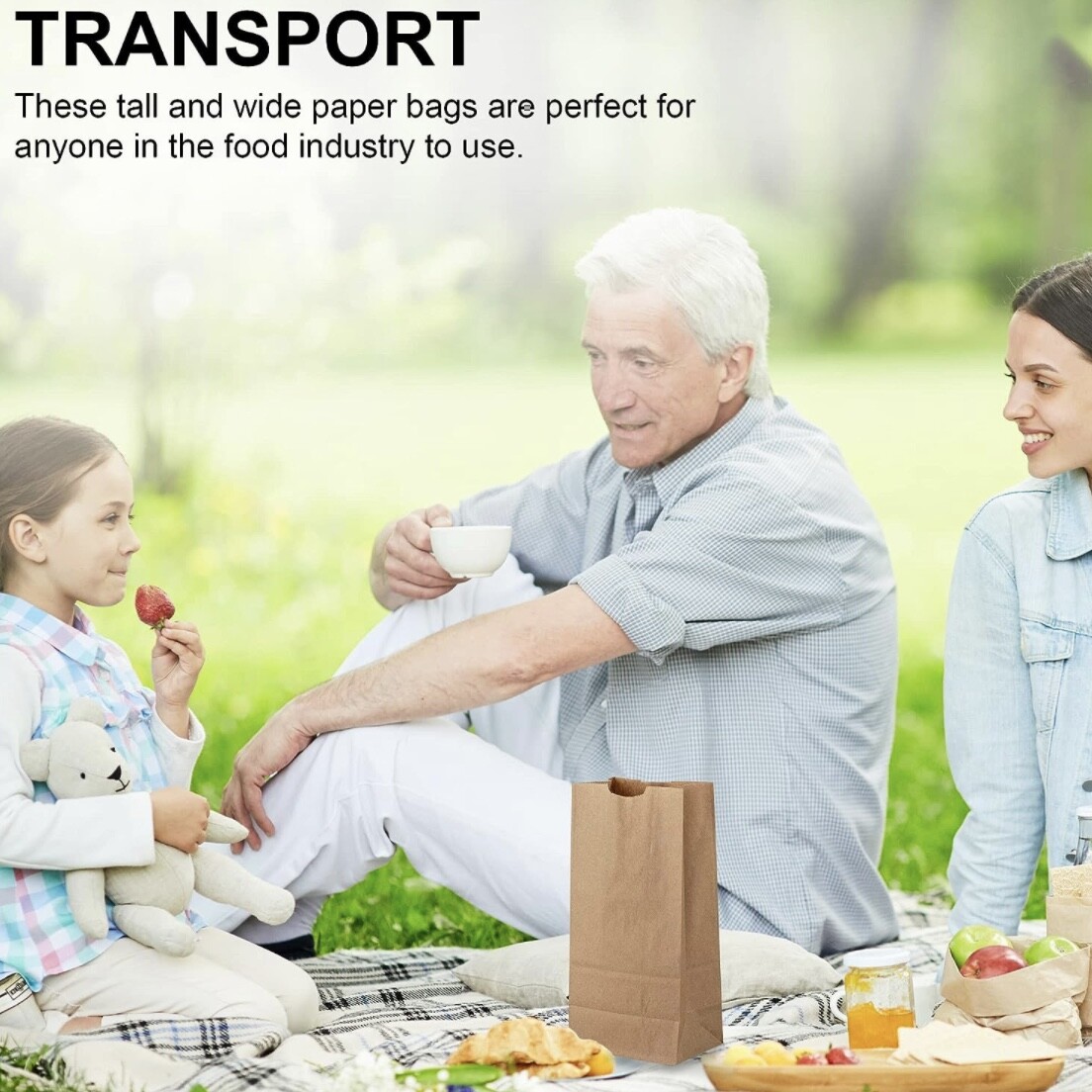 Brown Paper Bag Lunch Grocery Shopping Take out Bags Capacity 2, 4, 6, 8, 12 Lbs