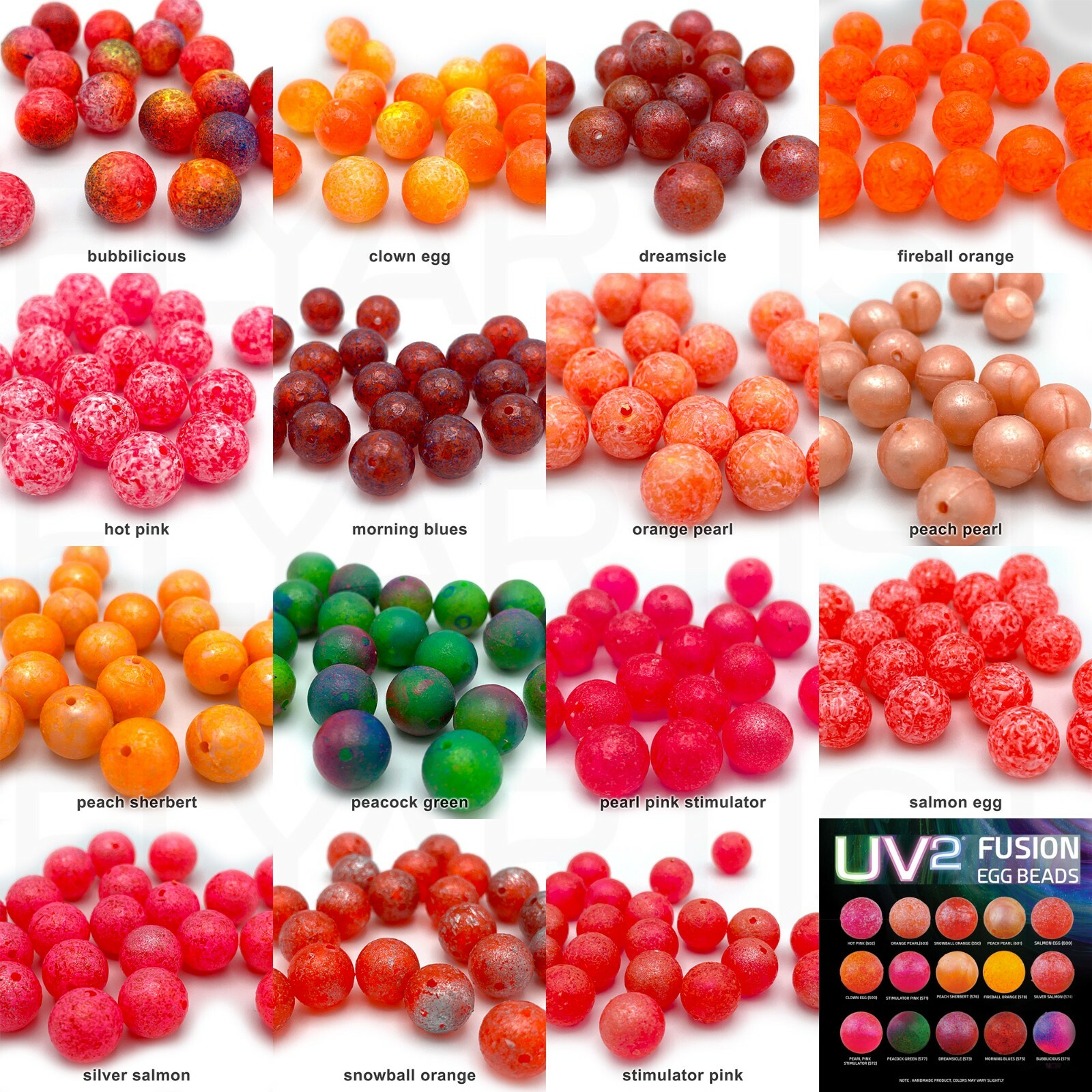 UV2 FUSION EGG BEADS - Fly Tying Trout Steelhead Salmon Roe Fishing Spirit River
