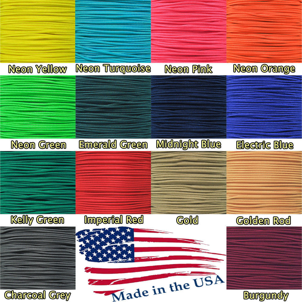 275 LB Paracord 3/32" Braiding Rope 5 Strand Nylon Core for Crafts Outdoors
