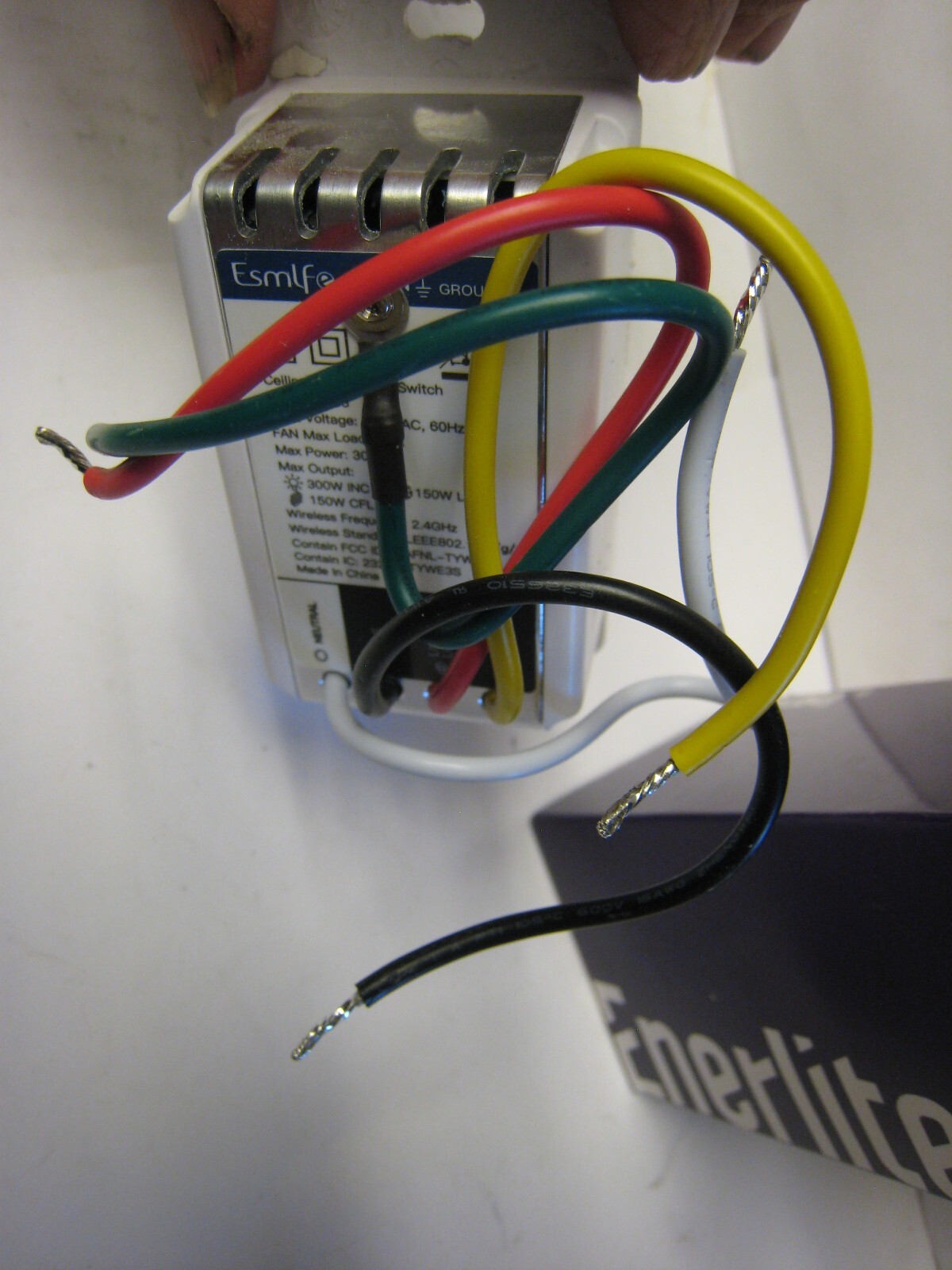 Ceiling Fan Light Dimmer Smart Switch White Open Box DS03