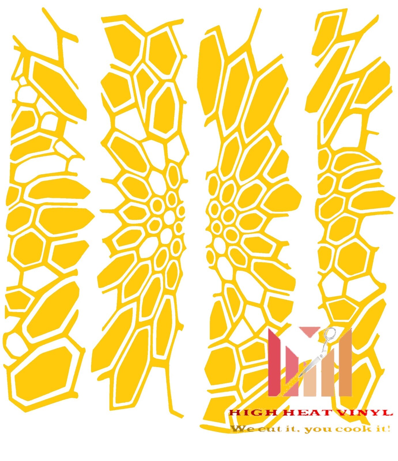 High Heat Duracoat Vinyl Stencil 10" x 12" - Kryptek strips styling